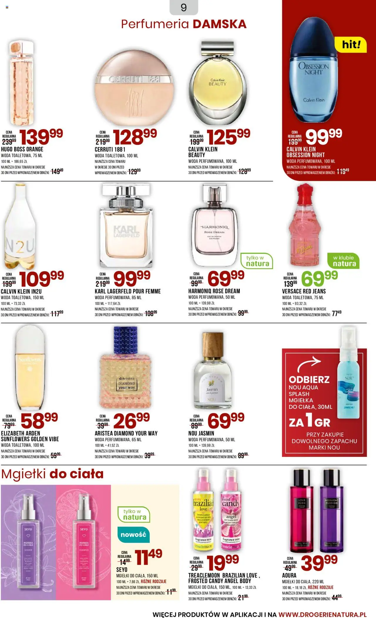 Drogerie Natura Gazetka od 04.08.2025 | Strona: 9 | Produkty: Body, Woda