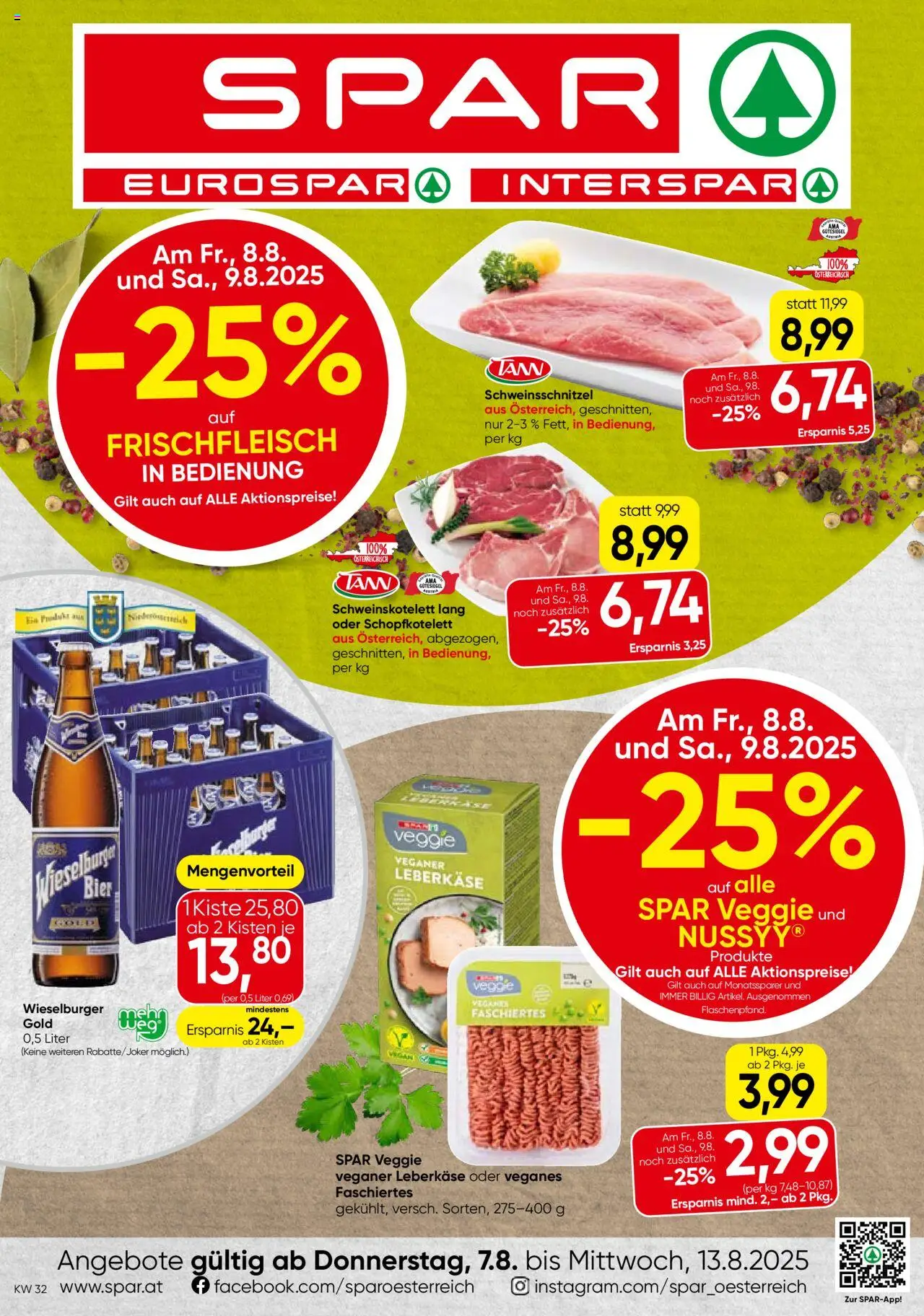Spar Flugblatt - Wien gültig ab 07.08.2025 | Seite: 1 | Produkte: Bier