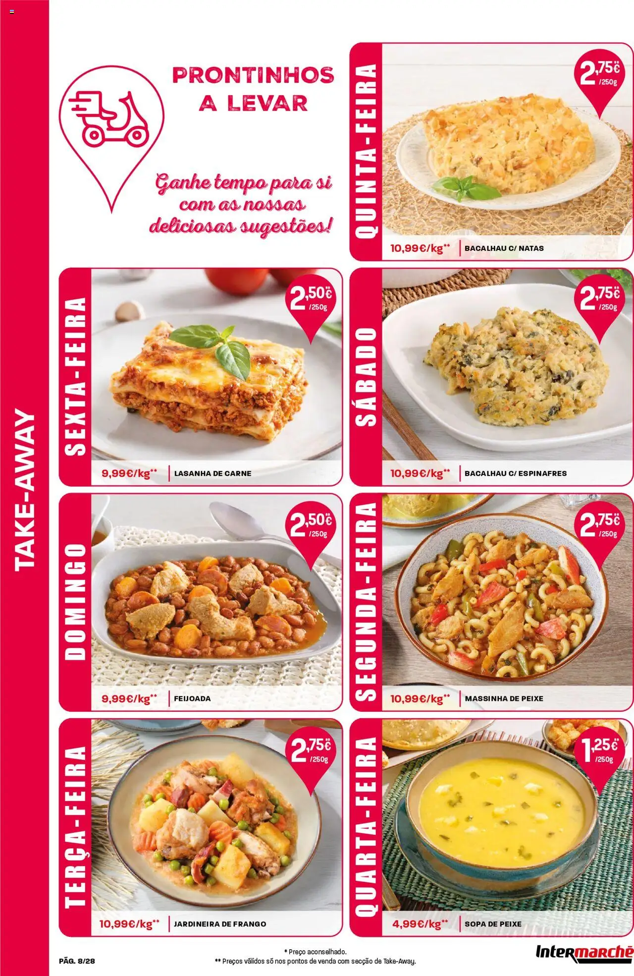 Intermarché folheto │ válido de 03.07.2025 | Página: 8 | Produtos: Espinafres, Bacalhau, Lasanha, Natas