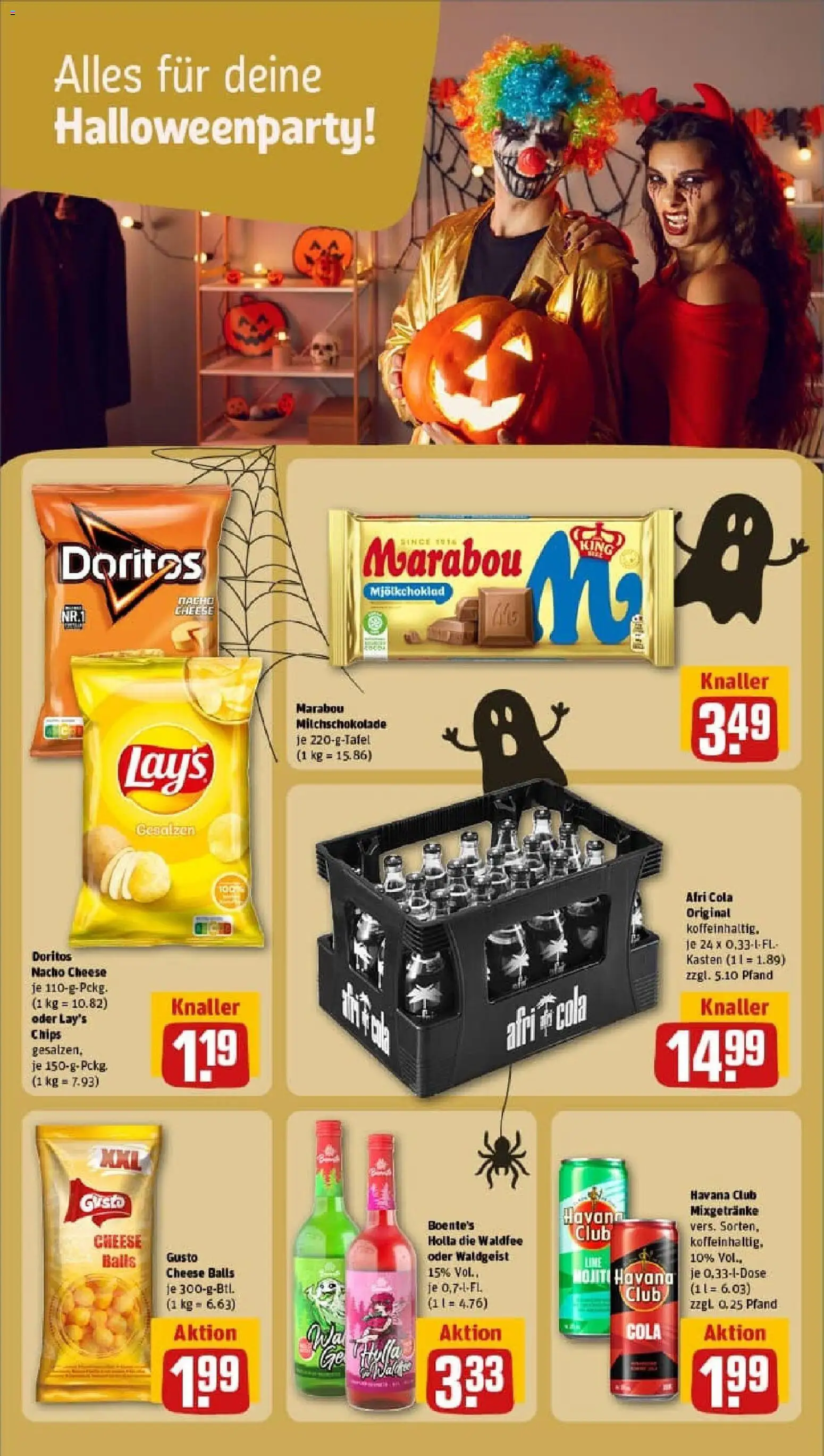 Rewe prospekt Erkelenz / Gerderath	 – gültig ab 26.10.2025 | Seite: 19 | Produkte: Havana club, Cola, Chips