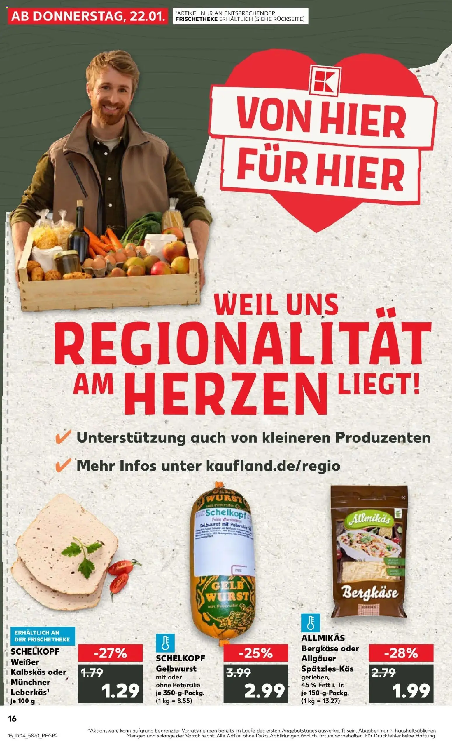 Kaufland prospekt Markt Schwaben	 – gültig ab 22.01.2026 | Seite: 1 | Produkte: Wurst, Petersilie