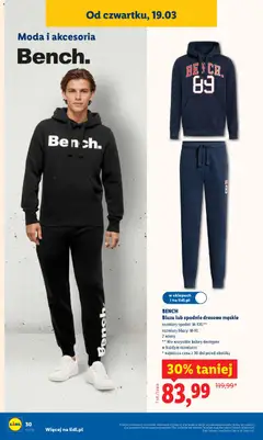 Pogląd oferty "Bluza lub spodnie dresowe męskie, rozmiary spodni: M-XXL** rozmiary bluzy: M-XL 2 wzory ** Nie wszystkie kolory dostępne w każdym rozmiarze * najniższa cena z 30 dni przed obniżką" - ważna od 16.03.2026 | Strona: 38 | Produkty: Spodnie