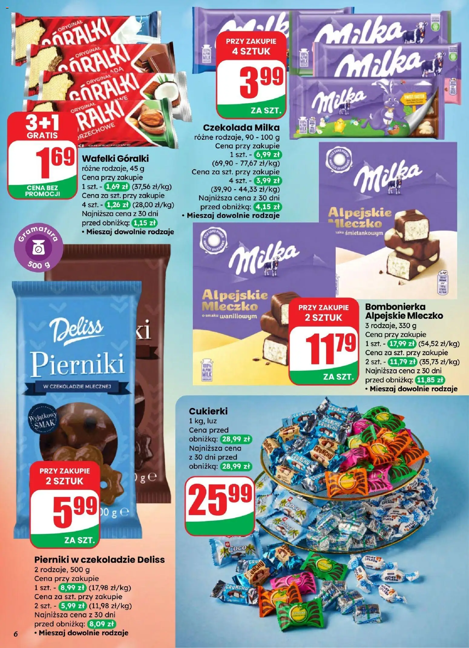Dino gazetka od 25.03.2026 | Strona: 6 | Produkty: Bombonierka, Czekolada milka, Wafelki, Czekolada