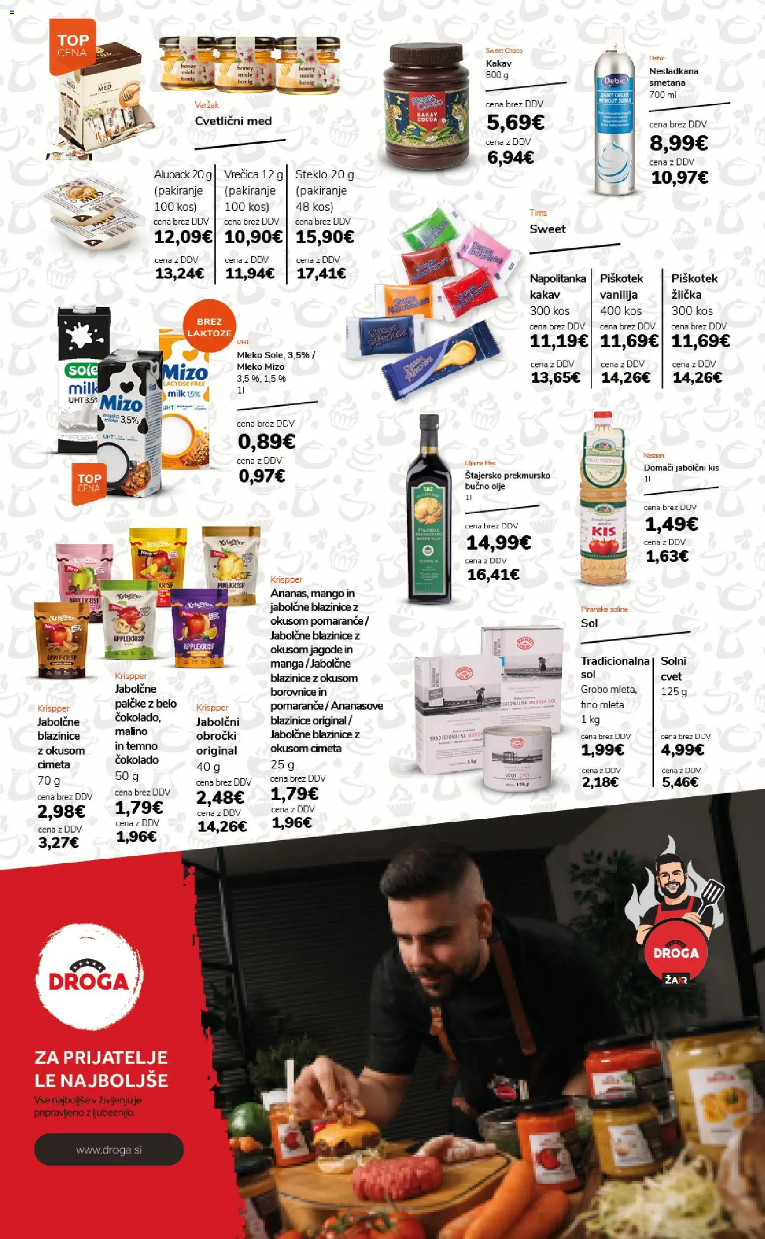 Novi Ahac katalog ponudbe – veljaven od 01.04.2026 | Stran: 21 | Izdelki: Kos, Jabolčni kis, Borovnice, Sol