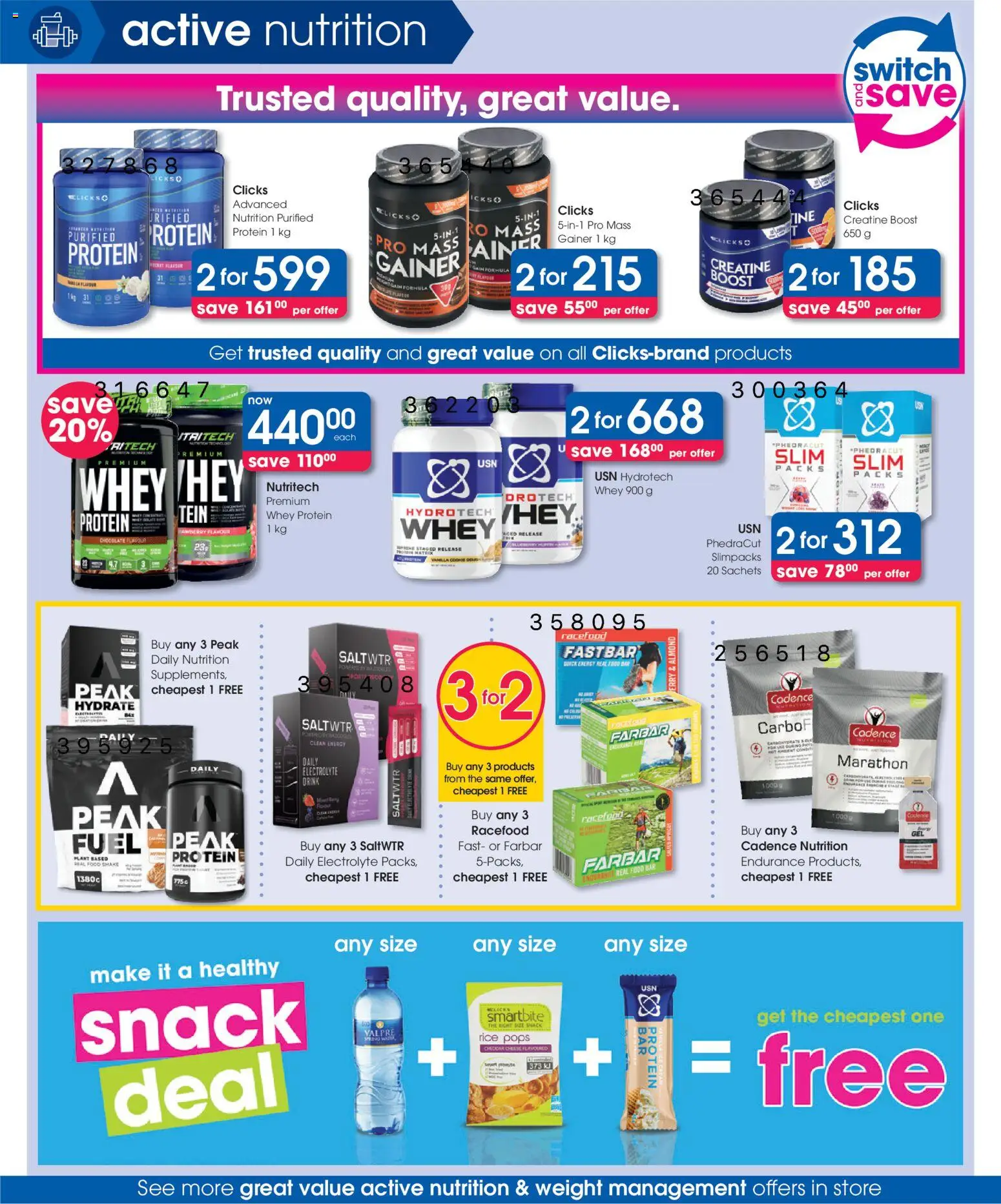 New Clicks catalogue – valid from 23.10.2025 | Page: 6 | Products: Cheese, Light, Chocolate, Switch