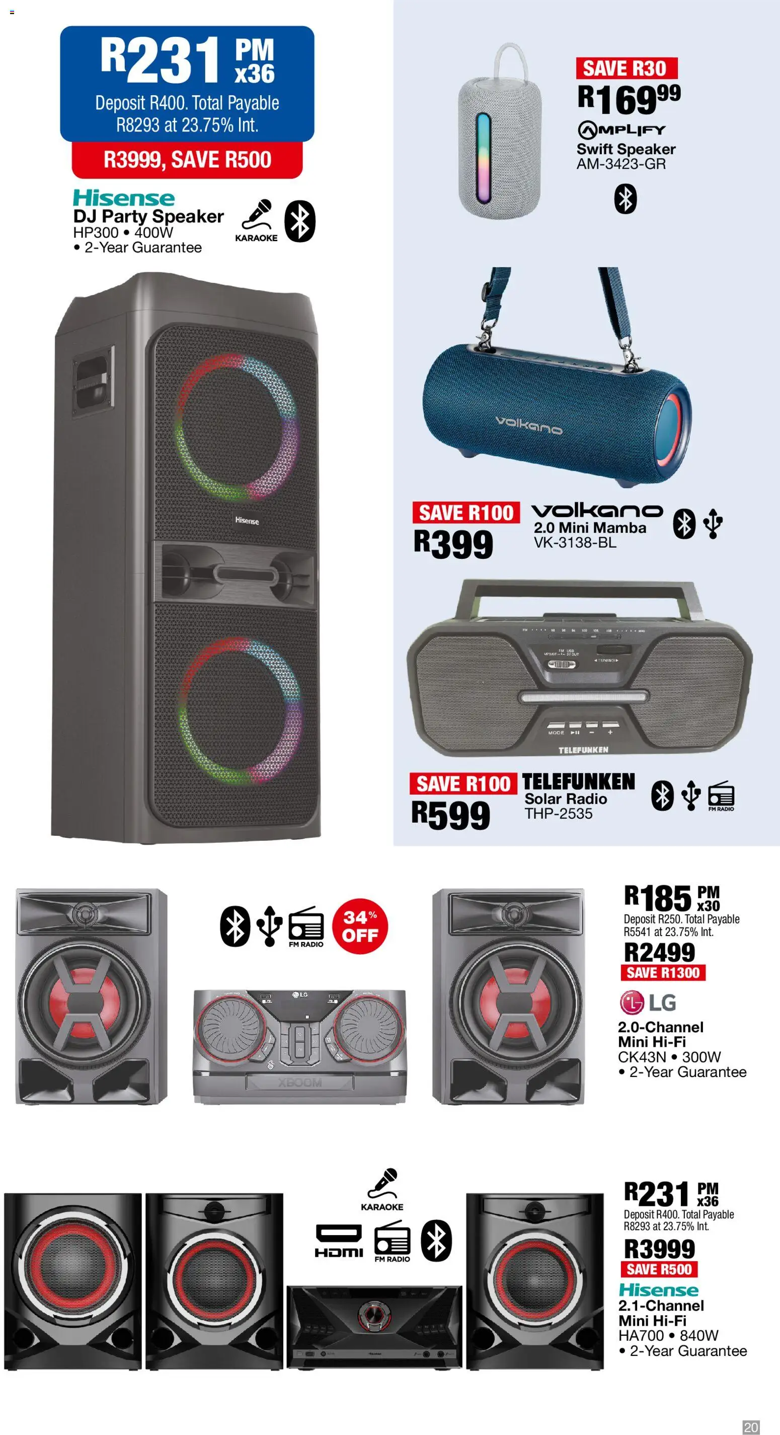 New OK Furniture catalogue – valid from 02.03.2026 | Page: 20 | Products: Radio, Speaker