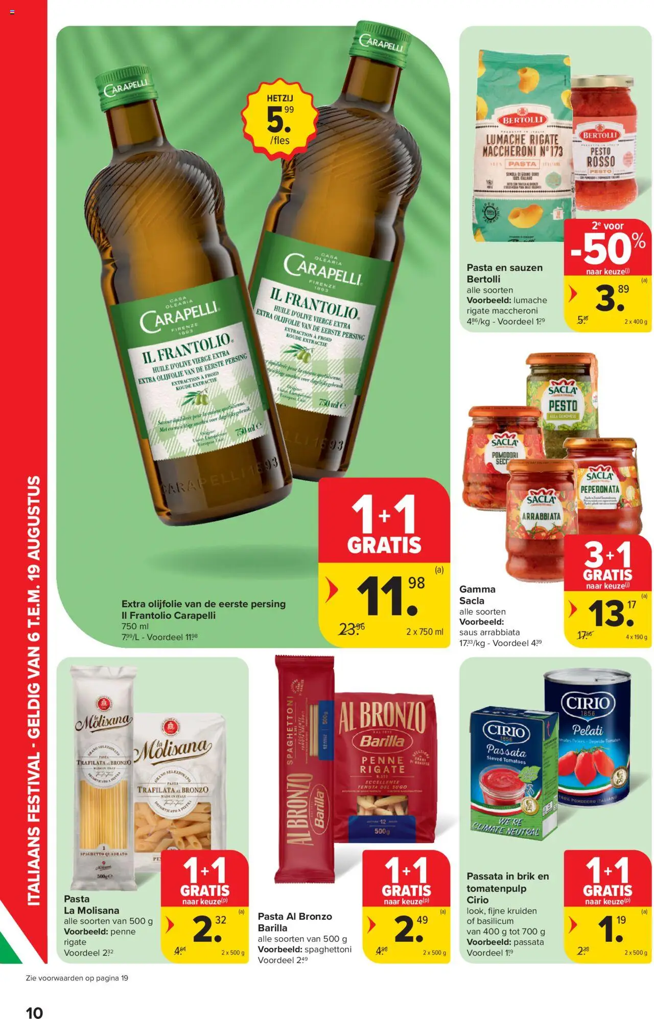  | Pagina: 10 | Producten: Olijfolie, Tomaten, Pasta, Saus