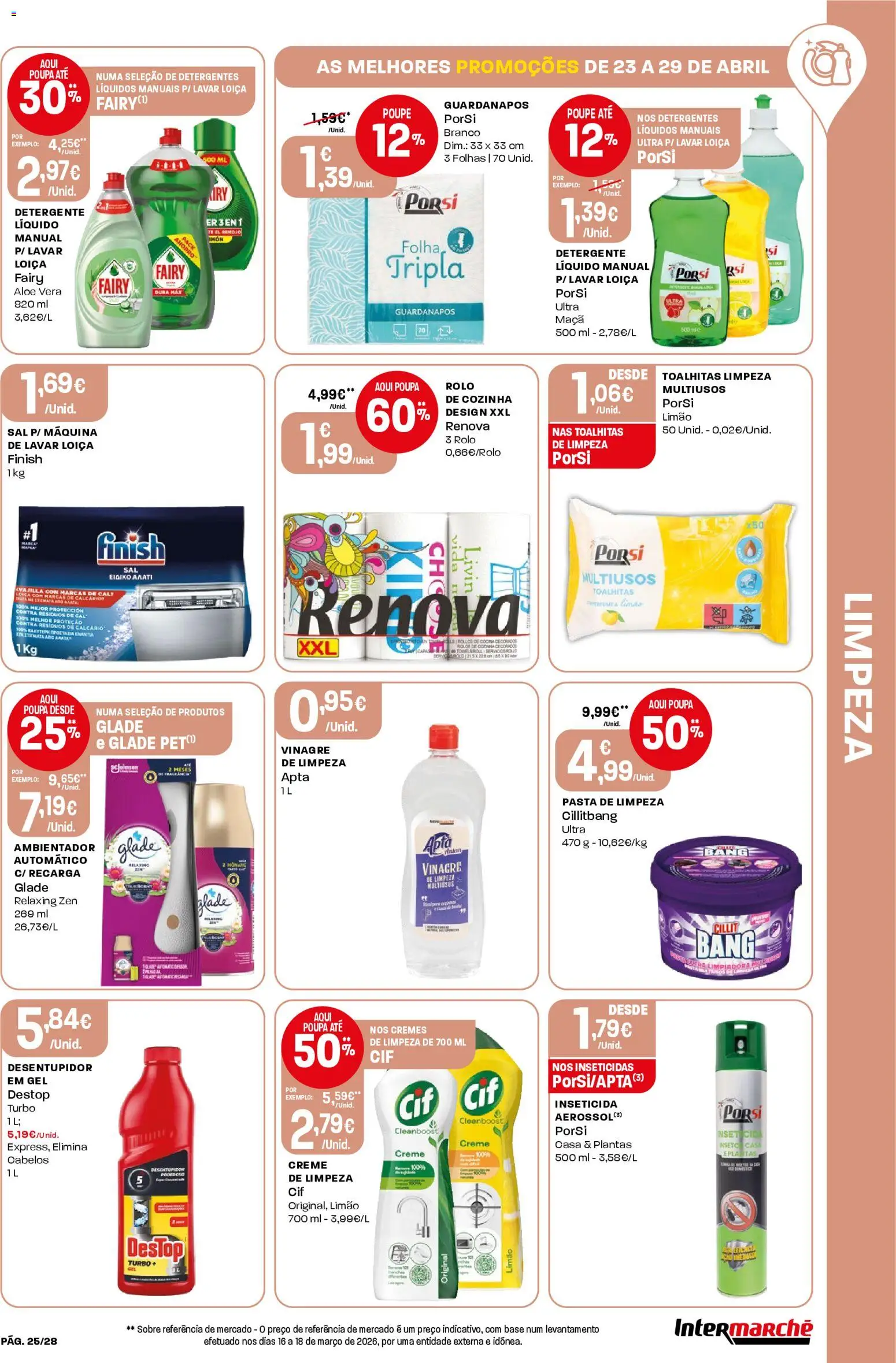 Intermarché Folheto Contact │ válido de 23.04.2026 | Página: 25 | Produtos: Inseticida, Base, Detergente, Sal