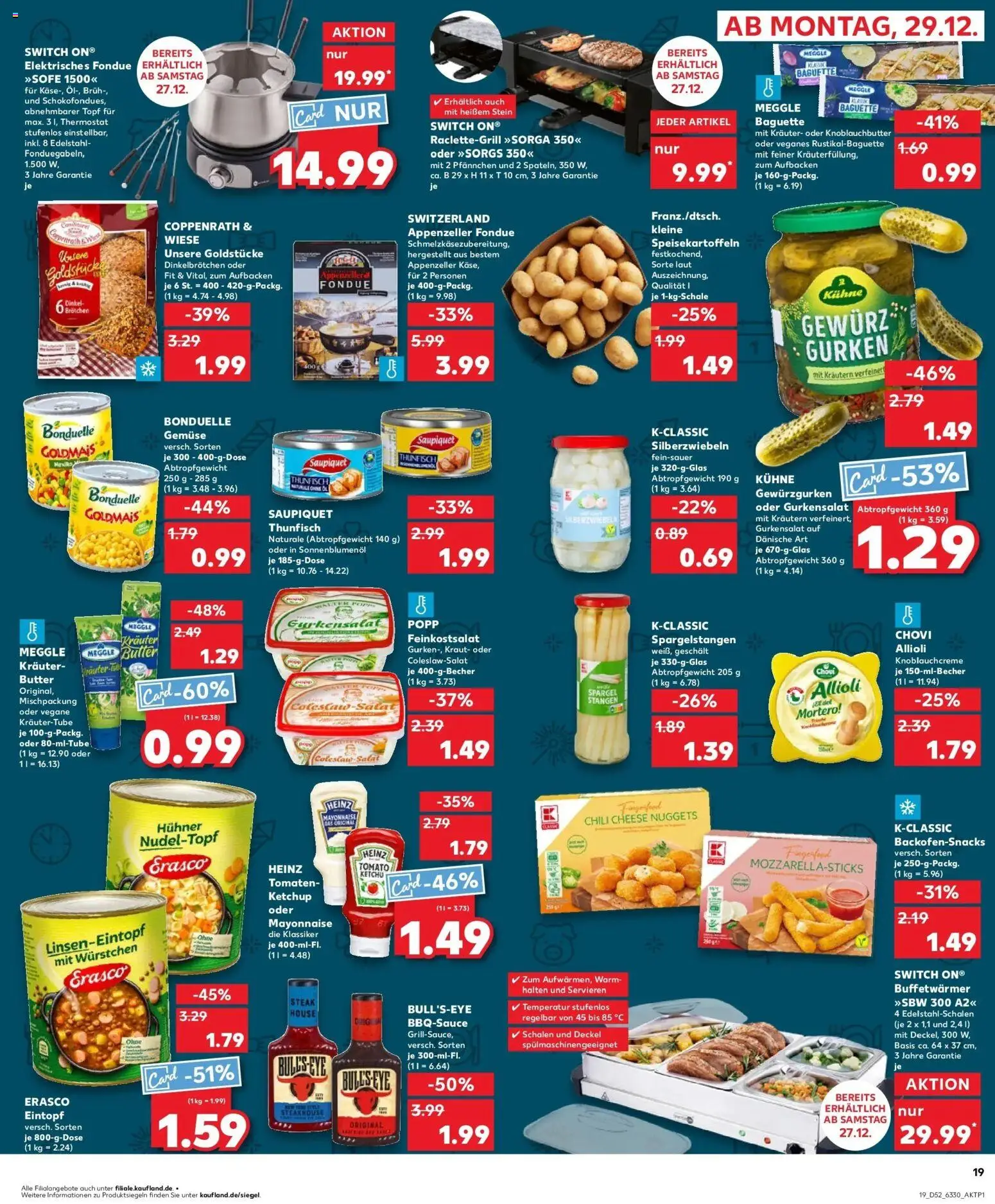 Kaufland prospekt Celle	 – gültig ab 27.12.2025 | Seite: 19 | Produkte: Grill, Spargel, Raclette, Erasco