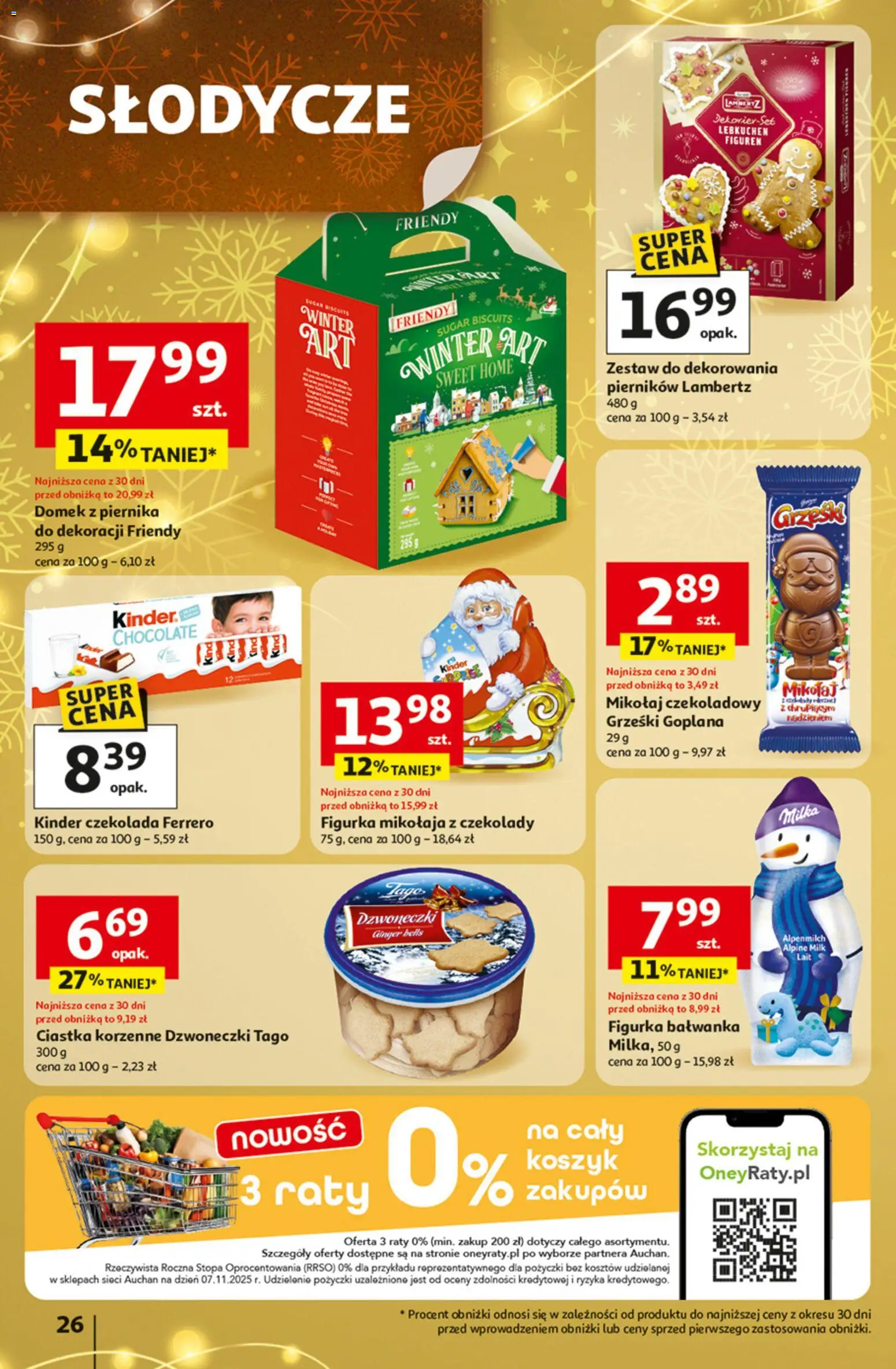Auchan Black Friday od 27.11.2025 | Strona: 26 | Produkty: Czekolady, Słodycze, Czekolada, Ciastka