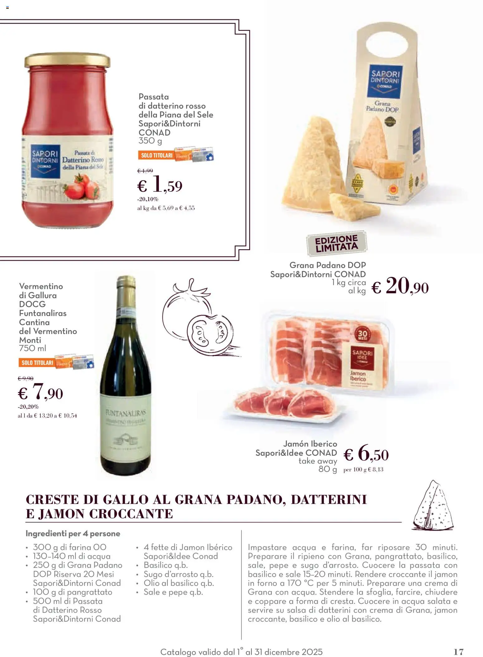 Volantino Conad del 01.12.2025 | Pagina: 17 | Prodotti: Crema, Acqua, Salsa, Sugo