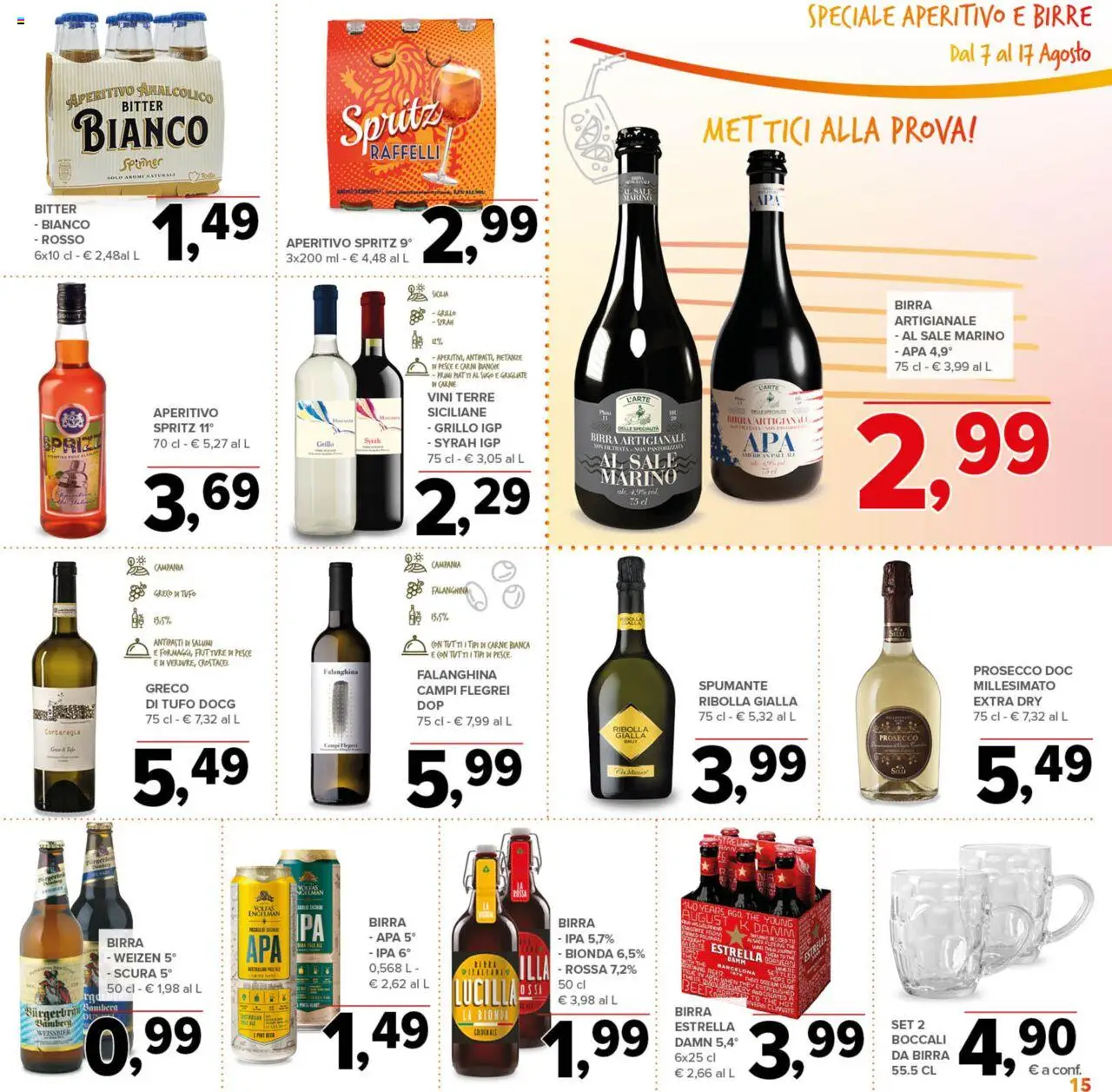 Volantino Todis del 07.08.2025 | Pagina: 15 | Prodotti: Prosecco, The, Sugo, Aperitivo