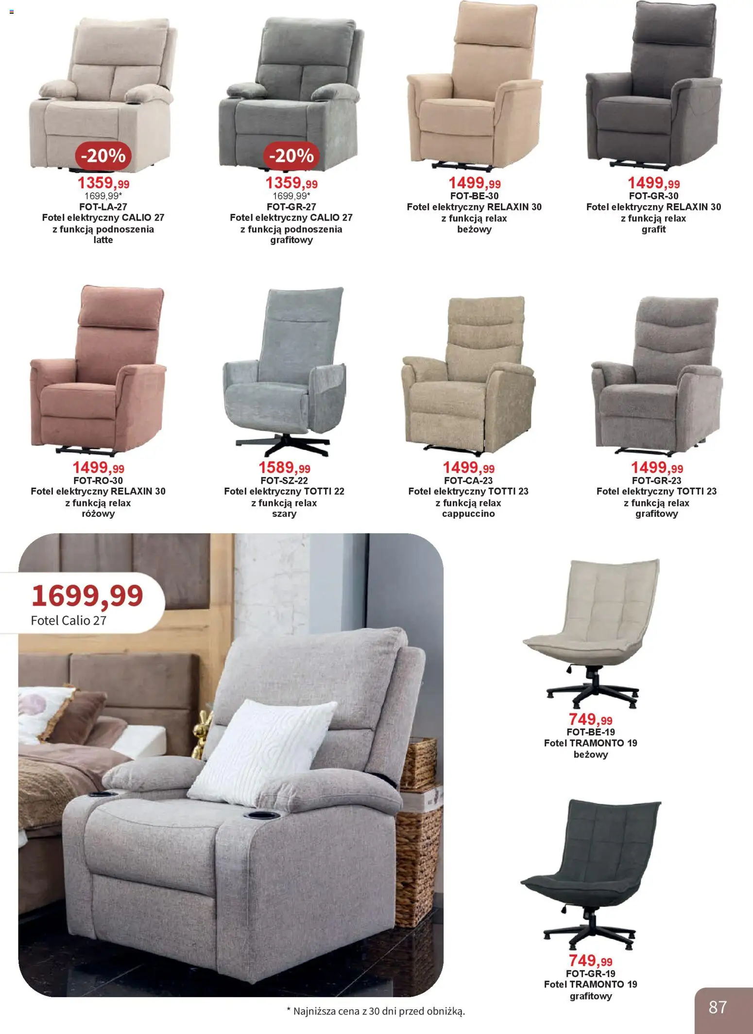 Bodzio Katalog od 01.01.2026 | Strona: 87 | Produkty: Cappuccino, Fotel