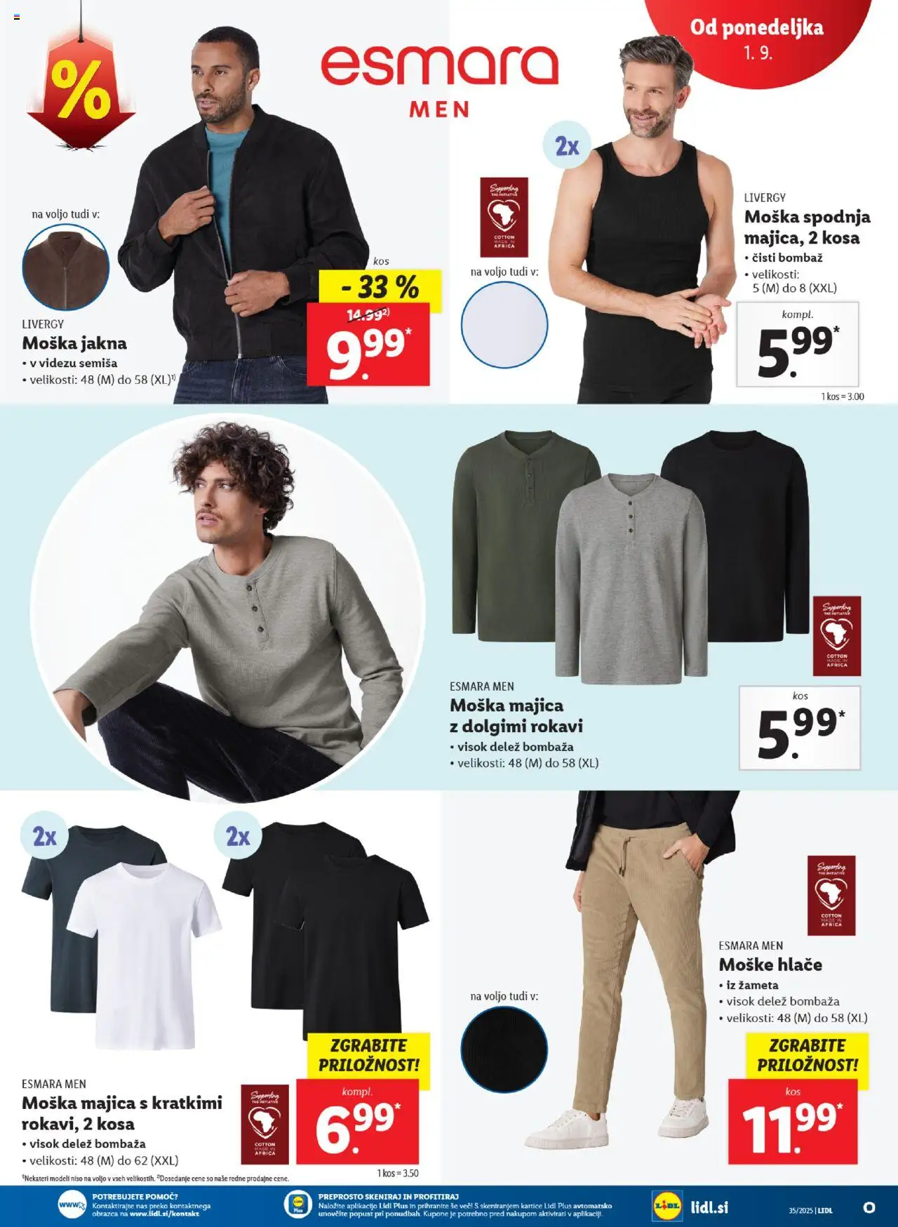 Lidl katalog │ velja od 28.08.2025 | Stran: 61 | Izdelki: Kos, Majica, Jakna, Hlace