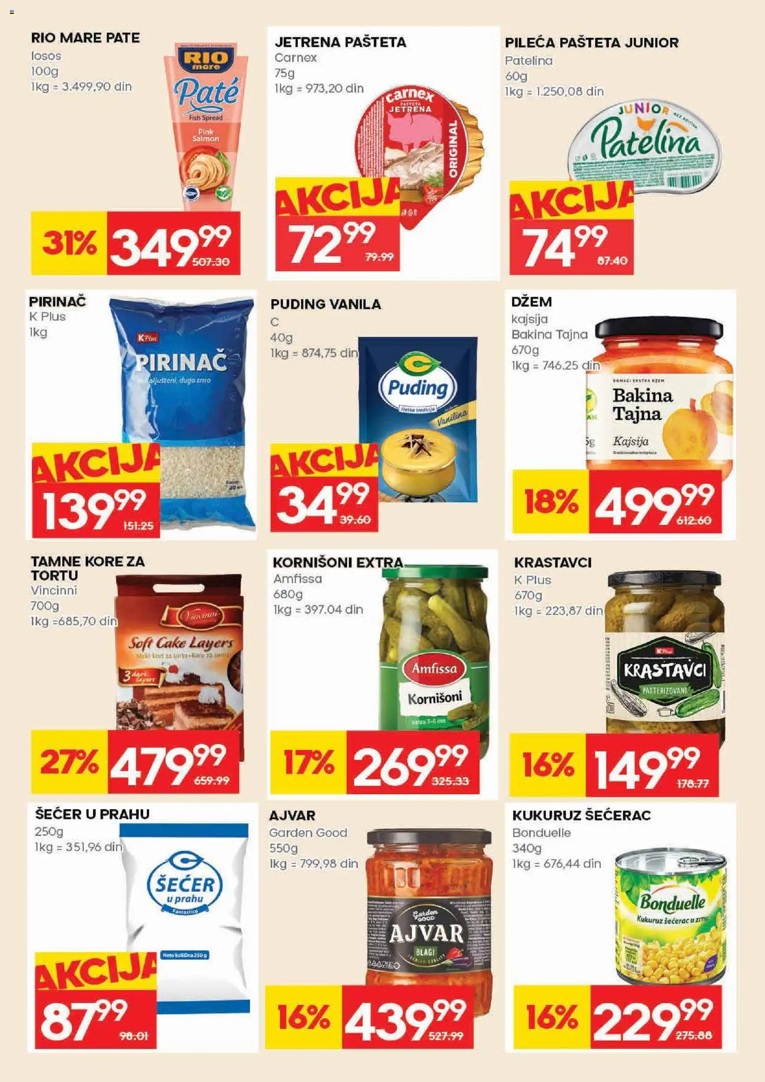 Idea katalog - važi od 30.04.2026 | Strana: 19 | Proizvode: Puding, Kajsija, Losos, Pirinač