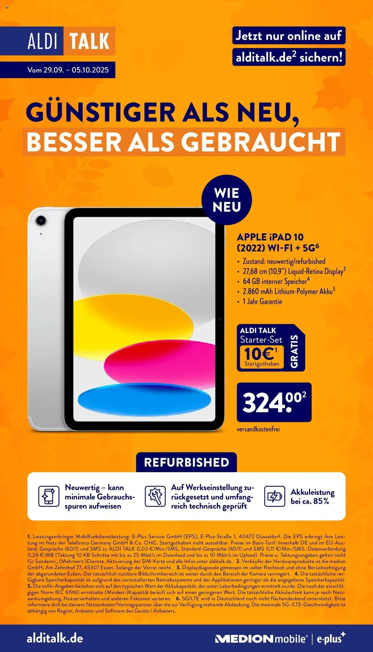 Aldi - ALDI Nord: Wochenangebote – gültig ab 28.09.2025 | Seite: 39 | Produkte: Kamera, Ipad, Apple