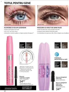 Catalog Avon - 08 2025 – valabil de la 01.08.2025 | Pagină: 44 | Produse: Mascara, Gene false, Apă