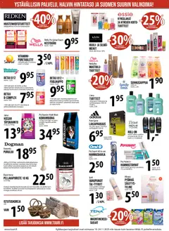 Tuuri-mainoslehti voimassa 19.11.2025 alkaen | Sivu: 7 | Tuotteet: Tyynyt, Hoitoaine, Suihkugeeli, Hammasharja