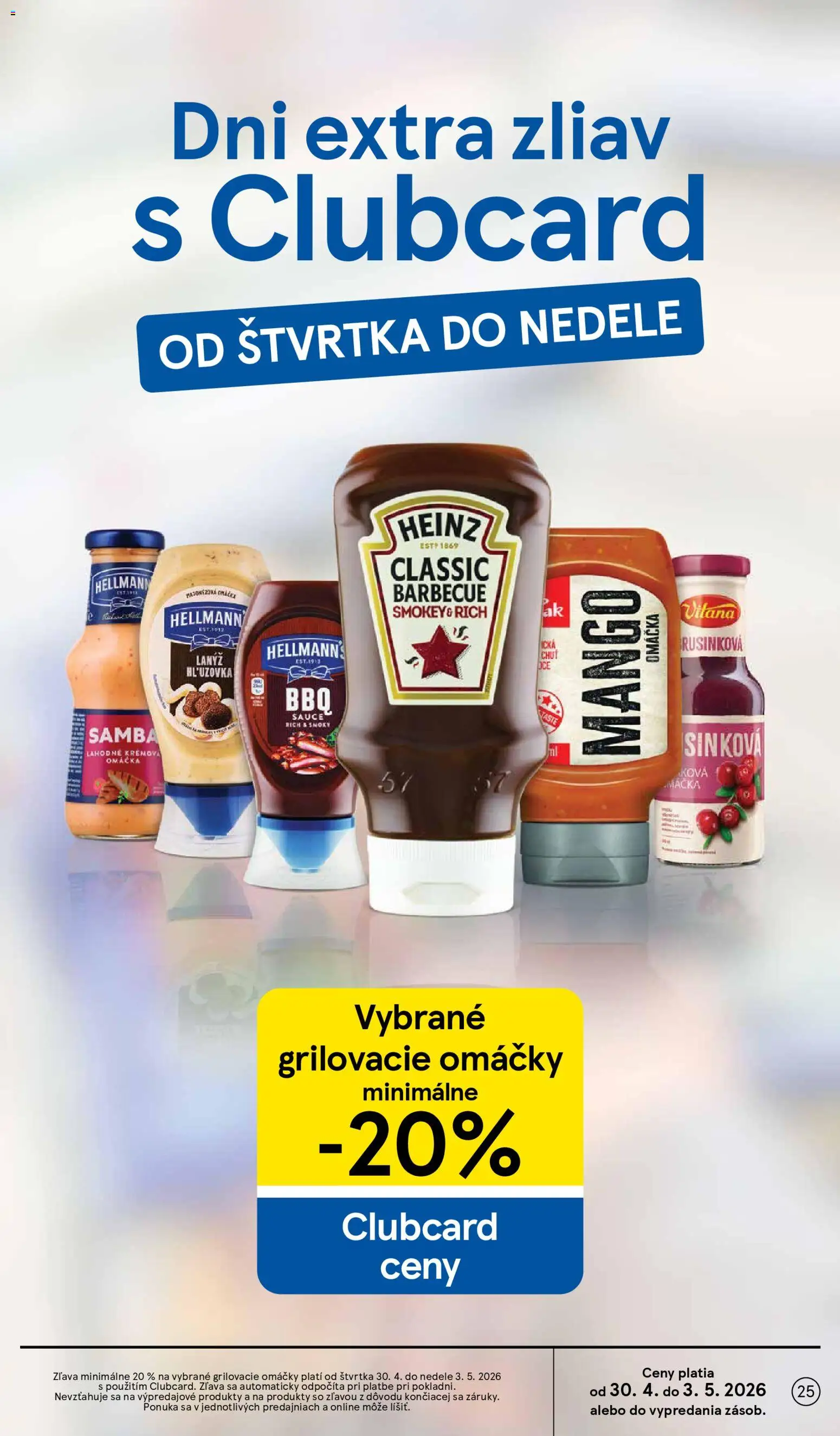 Nové Tesco akcie – leták je platný od 29.04.2026 | Strana: 25 | Produkty: Omáčka, Mango