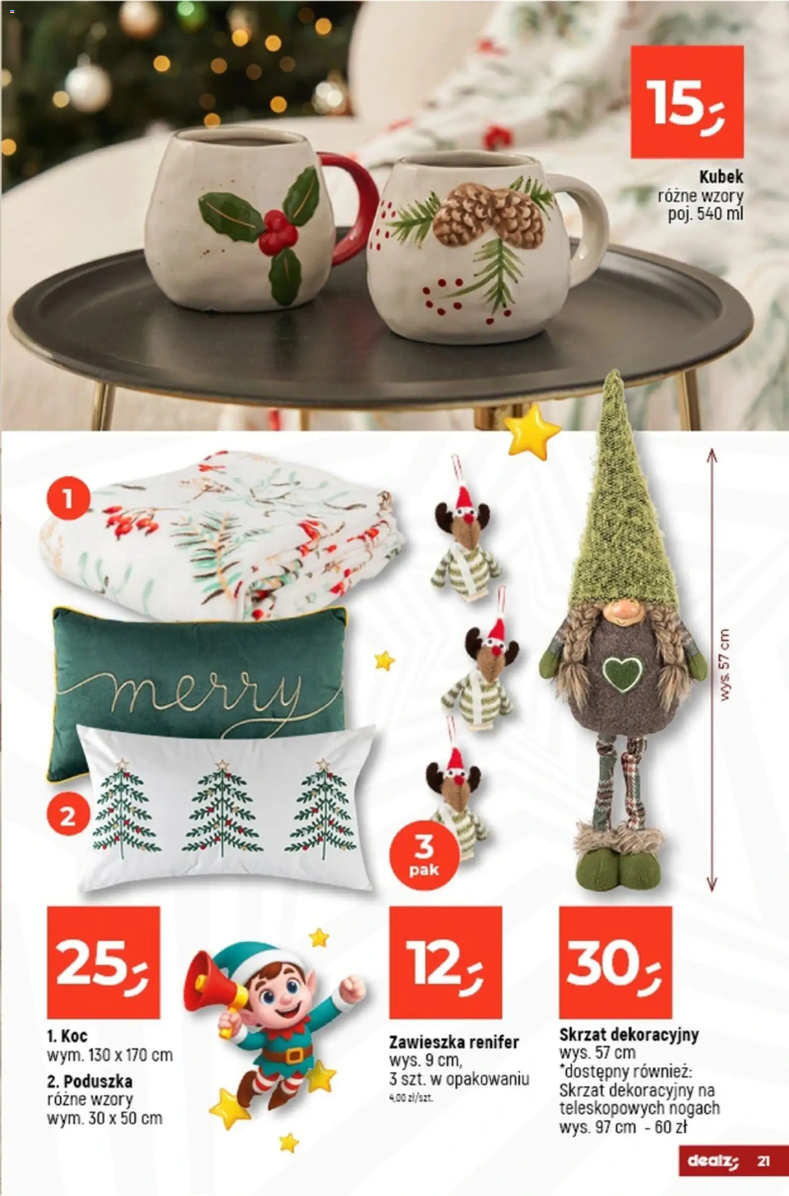 Dealz Gazetka - Dom Pełen Magii od 03.11.2025 | Strona: 21 | Produkty: Poduszka, Koc