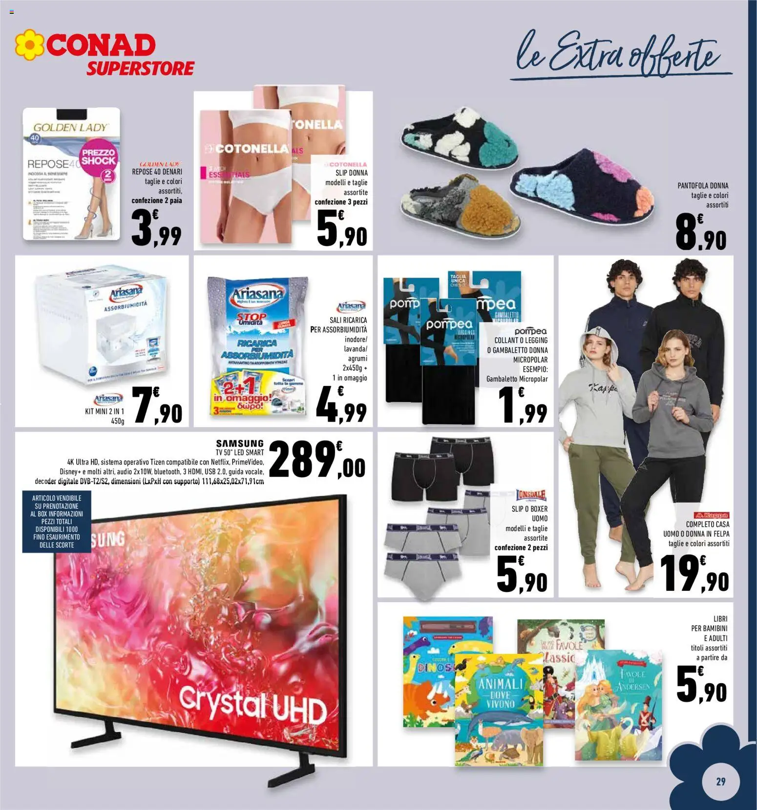 Volantino Conad del 10.12.2025 | Pagina: 29 | Prodotti: Felpa, Decoder, Leggings, Slip