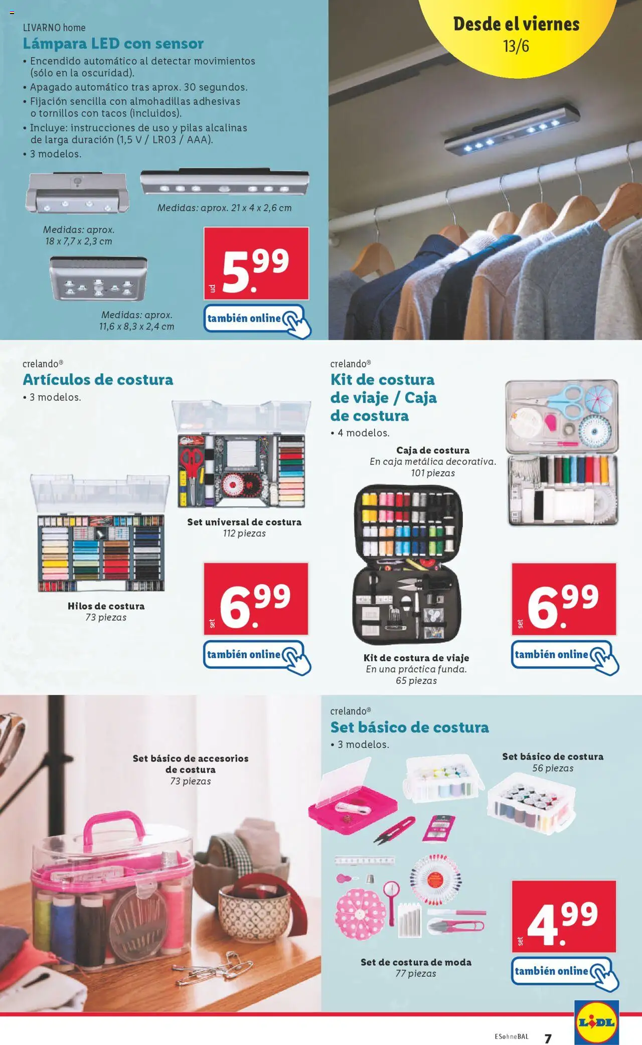 Lidl catálogo MAD │ válido desde el 09.06.2025 | Página: 45 | Productos: Tacos, Caja, Lámpara