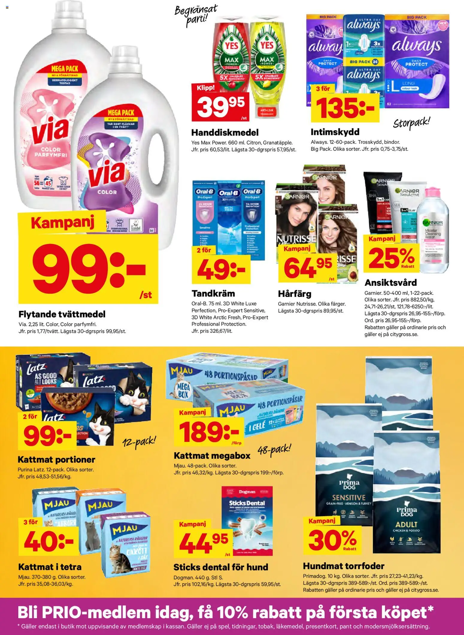 City Gross reklamblad aktuell från 20.04.2026 | Sida: 10 | Produkter: Hårfärg, Tandkräm, Galler, Hundmat