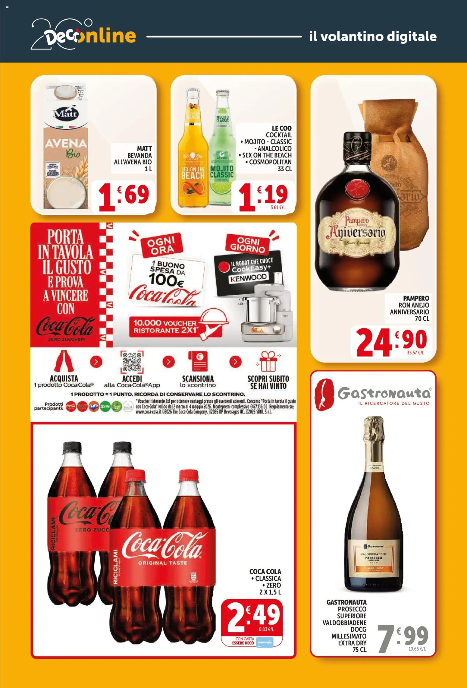 Volantino Decò del 01.04.2026 | Pagina: 38 | Prodotti: Prosecco, The, Robot, Coca Cola