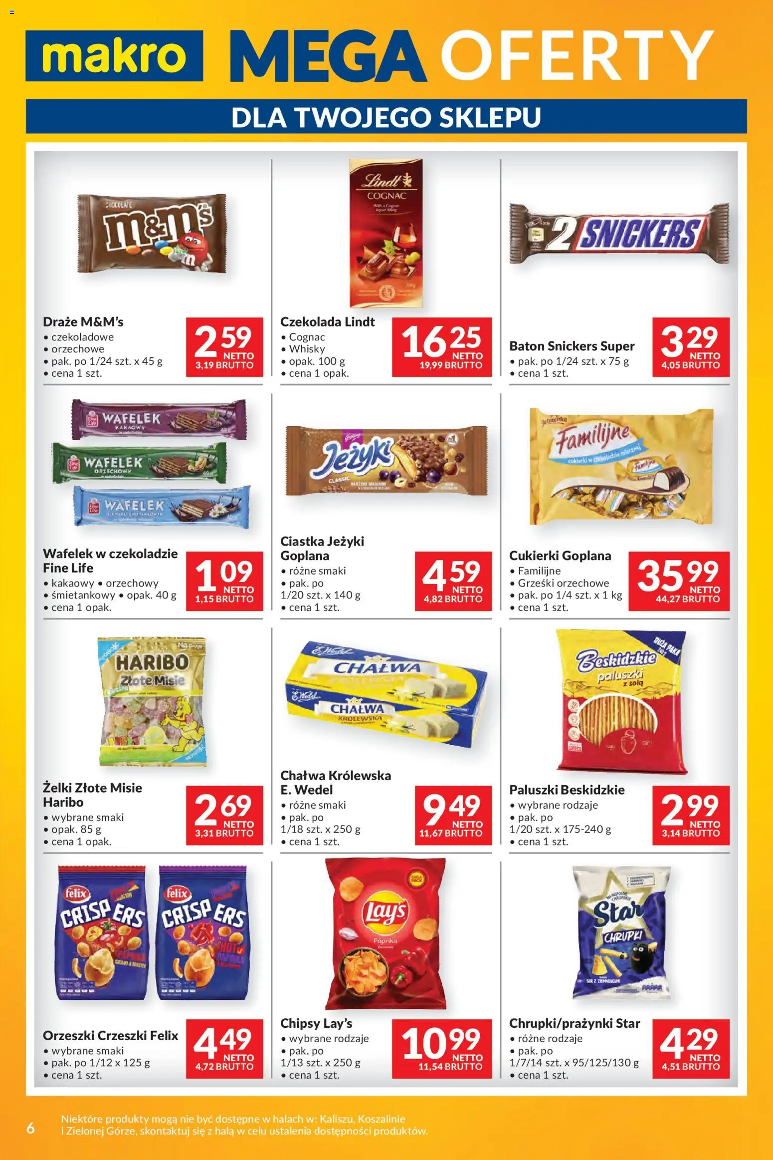Makro Gazetka - Mega oferty dla Twojego Sklepu od 27.12.2025 | Strona: 6 | Produkty: Czekolada lindt, Czekolada, Ciastka, Whisky
