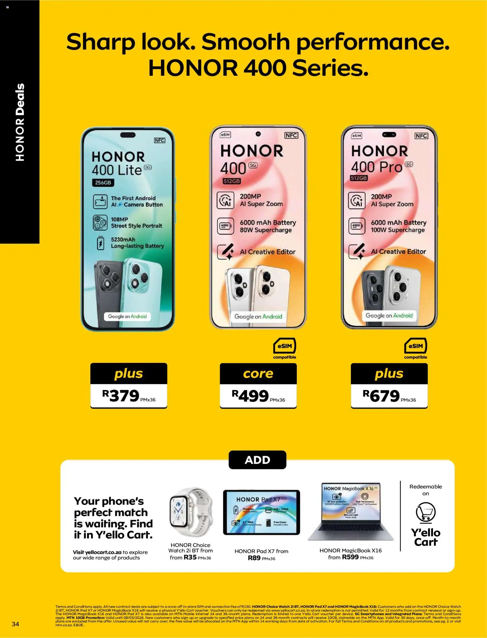 New MTN catalogue – valid from 09.03.2026 | Page: 34 | Products: Sim, Watch, Camera, Battery