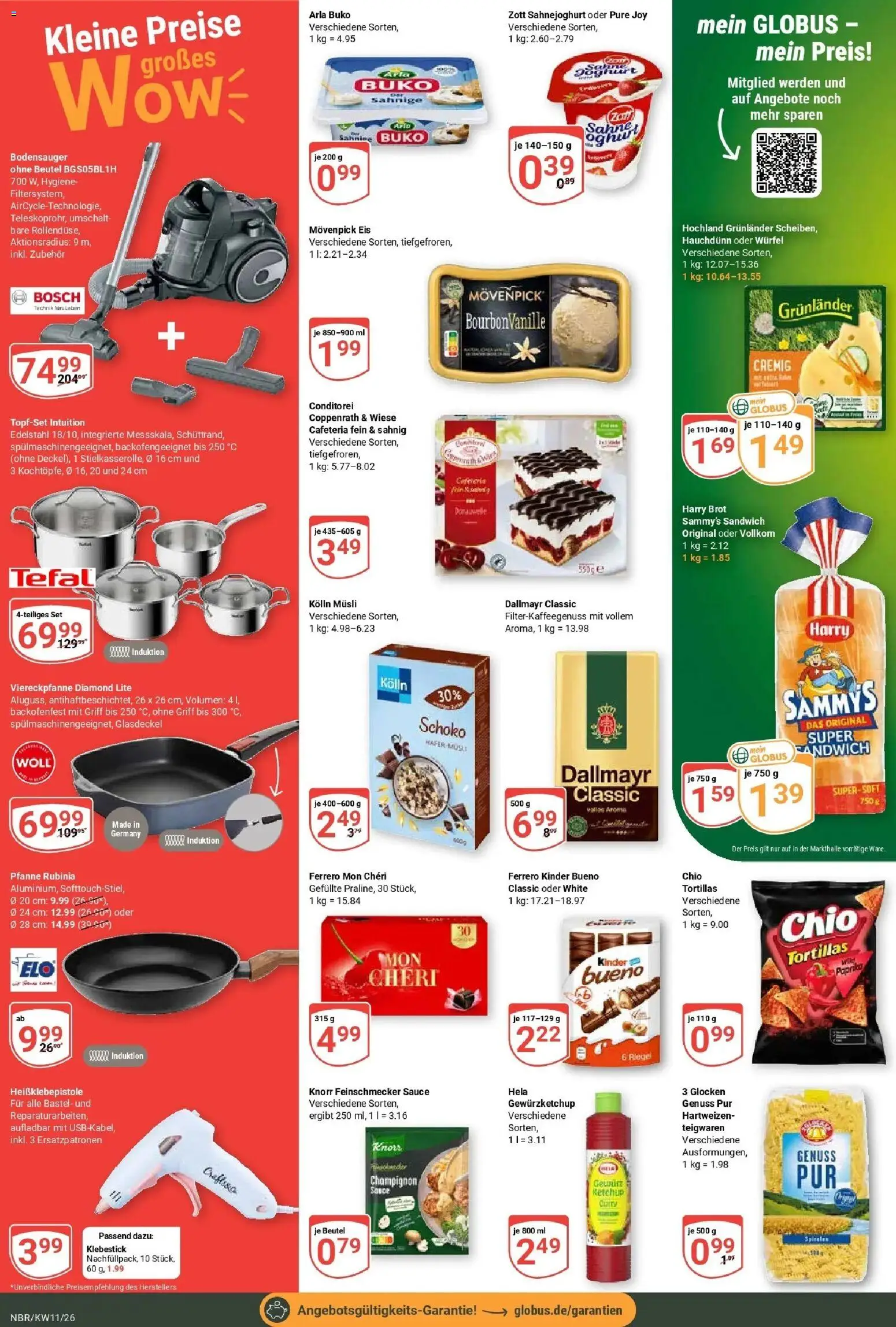 Globus prospekt Neubrandenburg	 – gültig ab 09.03.2026 | Seite: 2 | Produkte: Musli, Movenpick eis, Brot, Ketchup