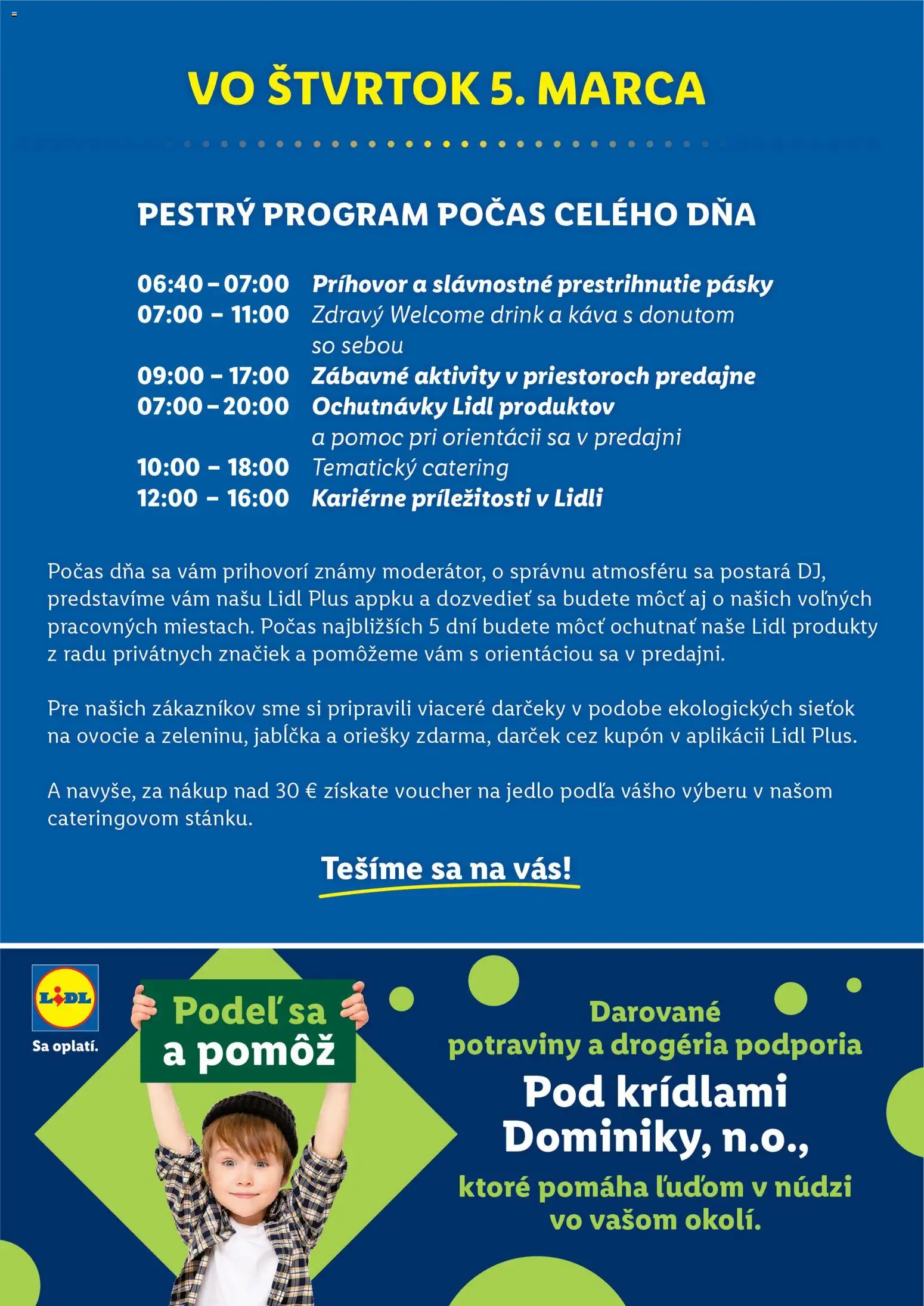 Nové Lidl akcie – leták je platný od 05.03.2026 | Strana: 8 | Produkty: Káva, Donut, Ovocie