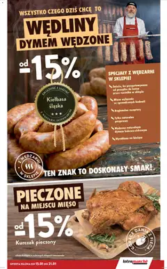 Pogląd oferty "Intermarche Gazetka" - ważna od 15.01.2026 | Strona: 21 | Produkty: Kiełbasa, Mięso, Wędliny, Przyprawy