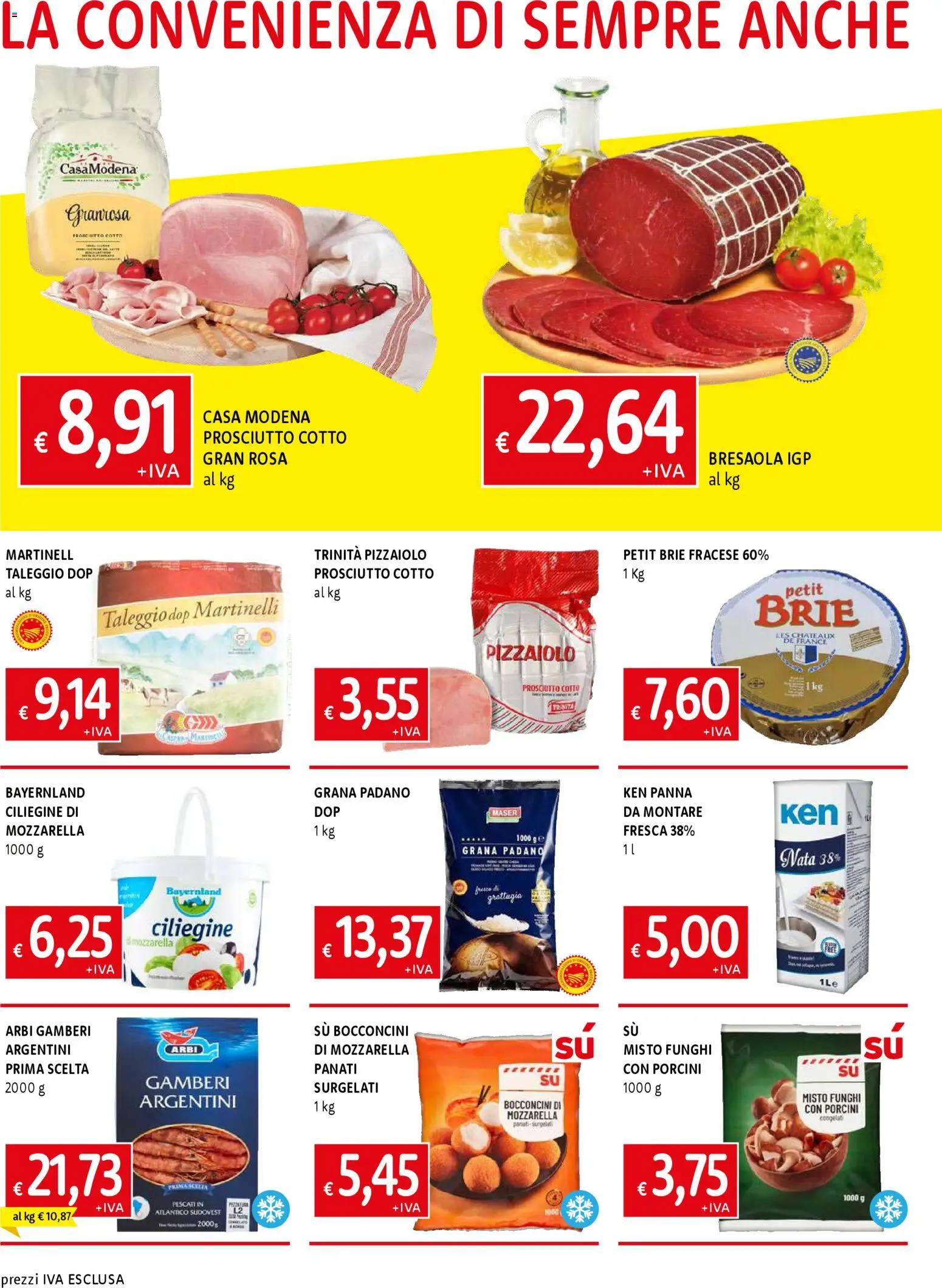 Volantino Famila del 30.10.2025 | Pagina: 2 | Prodotti: Prosciutto Cotto, Bresaola, Gamberi, Panna