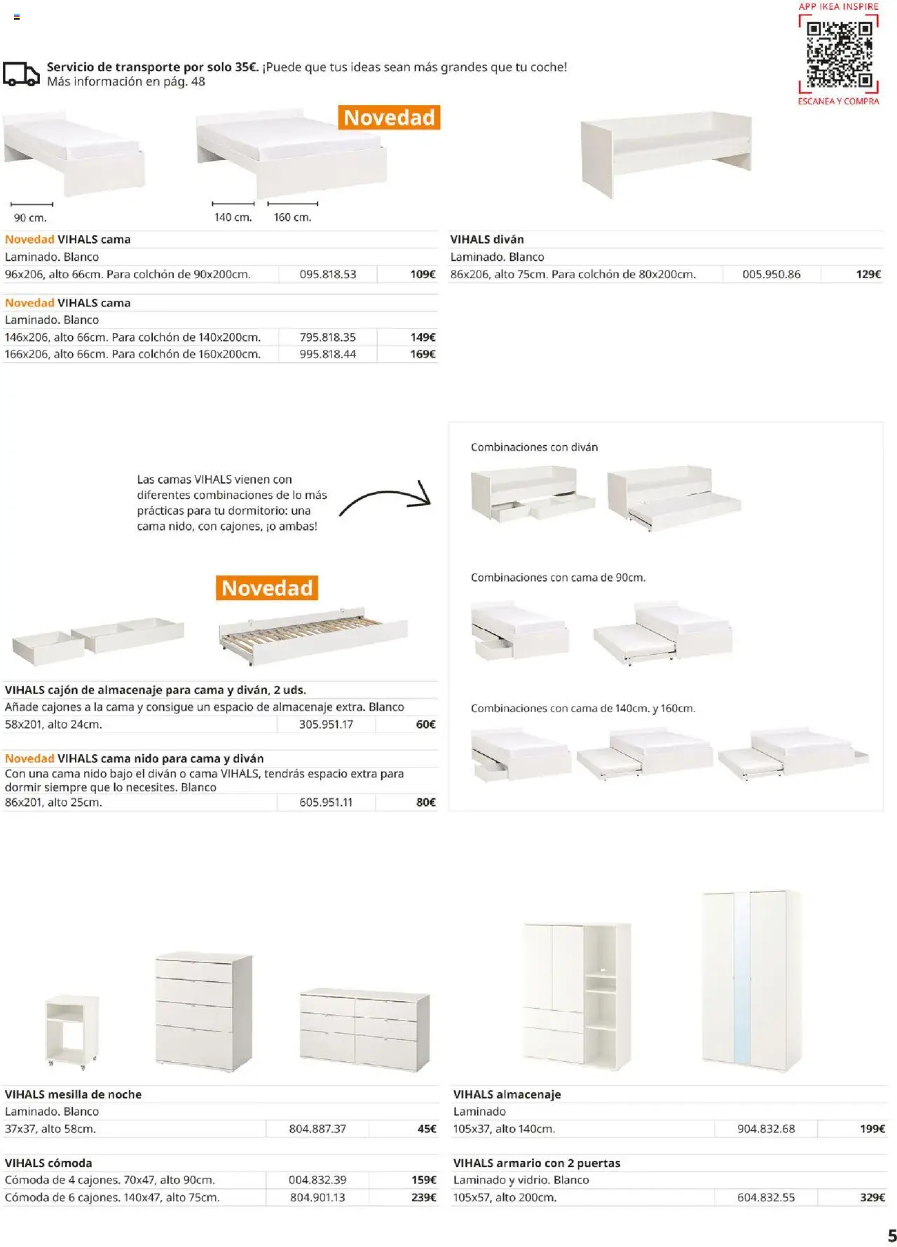Catálogo IKEA Muebles para el dormitorio │ válido desde el 01.09.2025 | Página: 5 | Productos: Tinte, Muebles