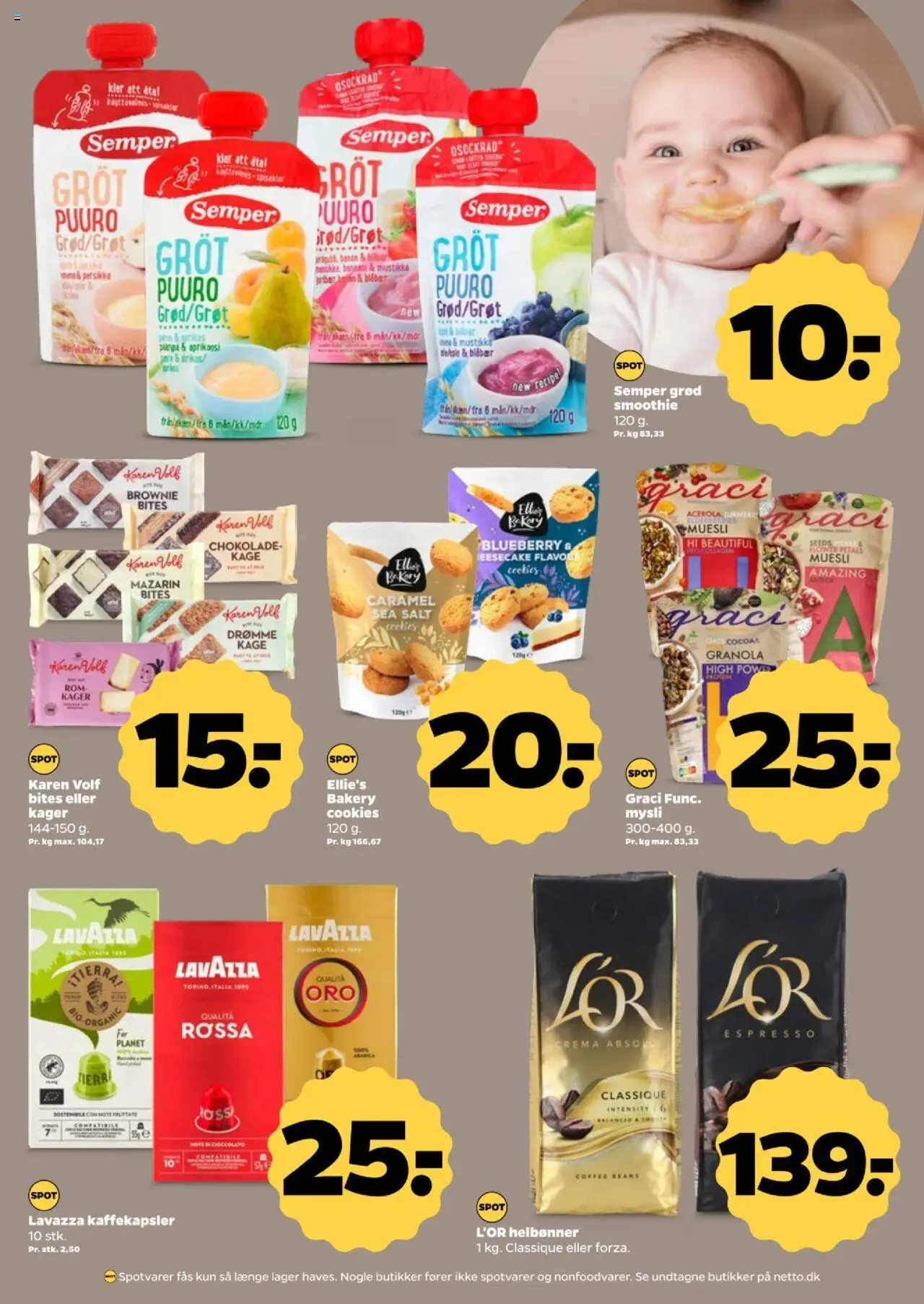 Netto Tilbudsavis gyldig fra 09.08.2025 | Side: 22 | Produkter: Blåbær, Chokolade, Jordbær, Kager
