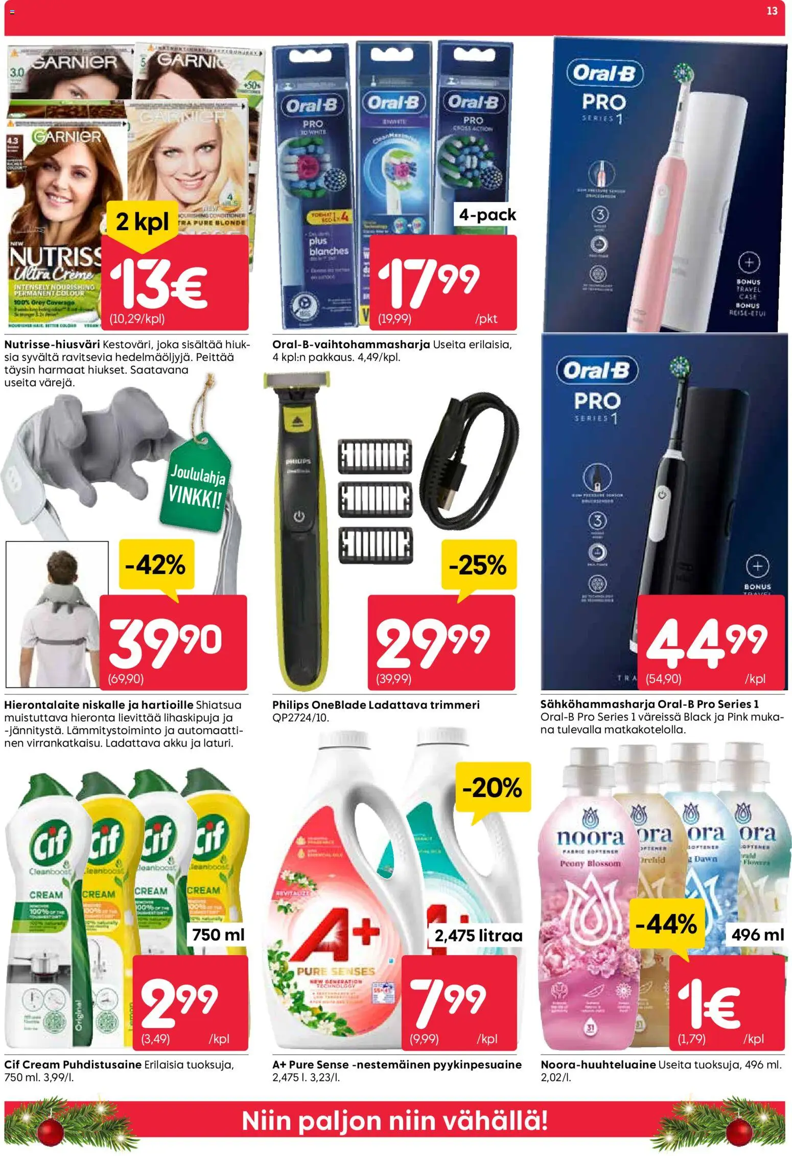 Rusta tarjoukset – voimassa 15.12.2025 alkaen | Sivu: 13 | Tuotteet: Sähköhammasharja, Akku, Trimmeri, Puhdistusaine