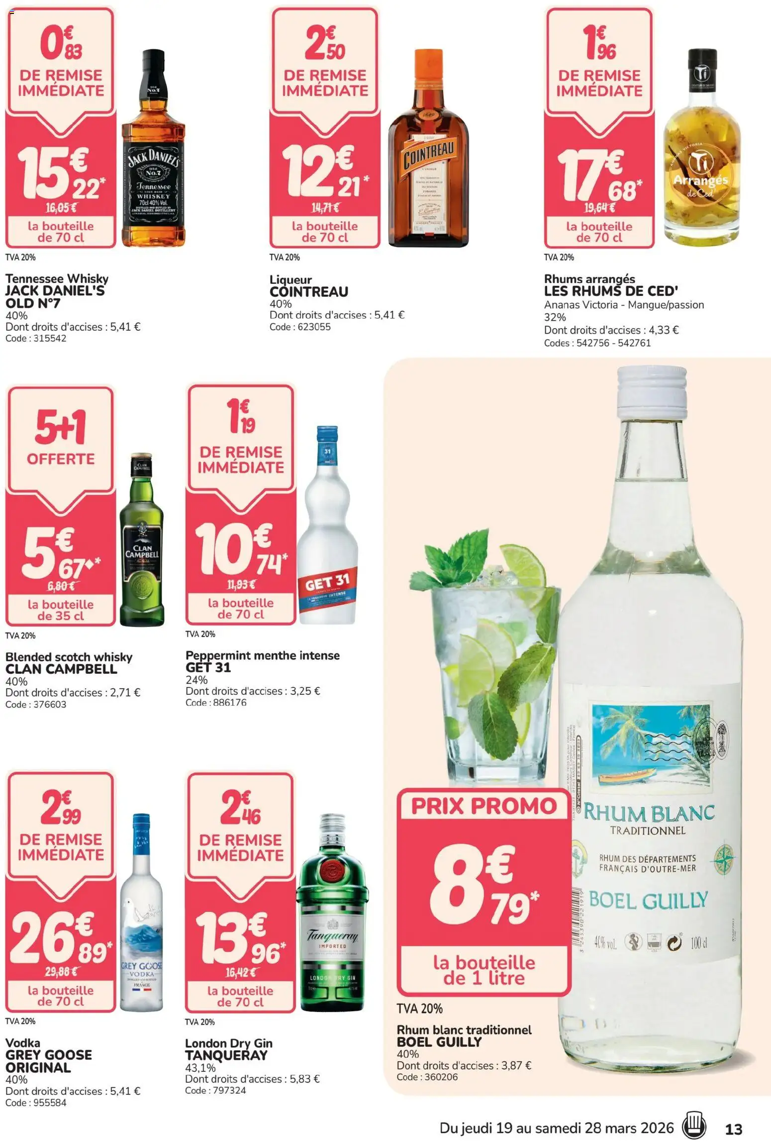 {H1} | Page: 13 | Produits: Vodka, Cointreau, Peppermint, Ananas