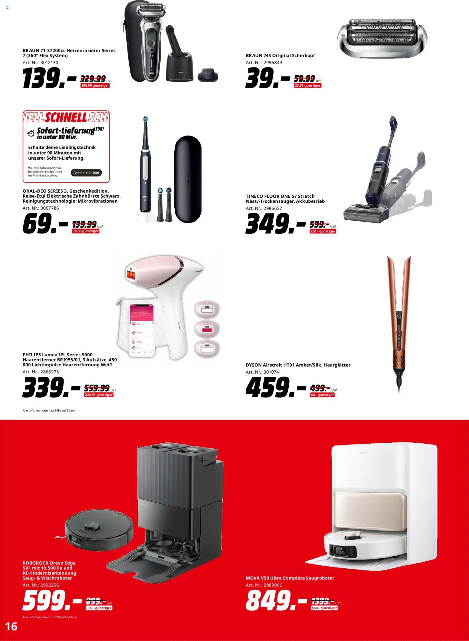 Media Markt - Black Friday  – gültig ab 28.10.2025 | Seite: 16 | Produkte: Philips, Haarglätter, Elektrische zahnbürste, Zahnbürste
