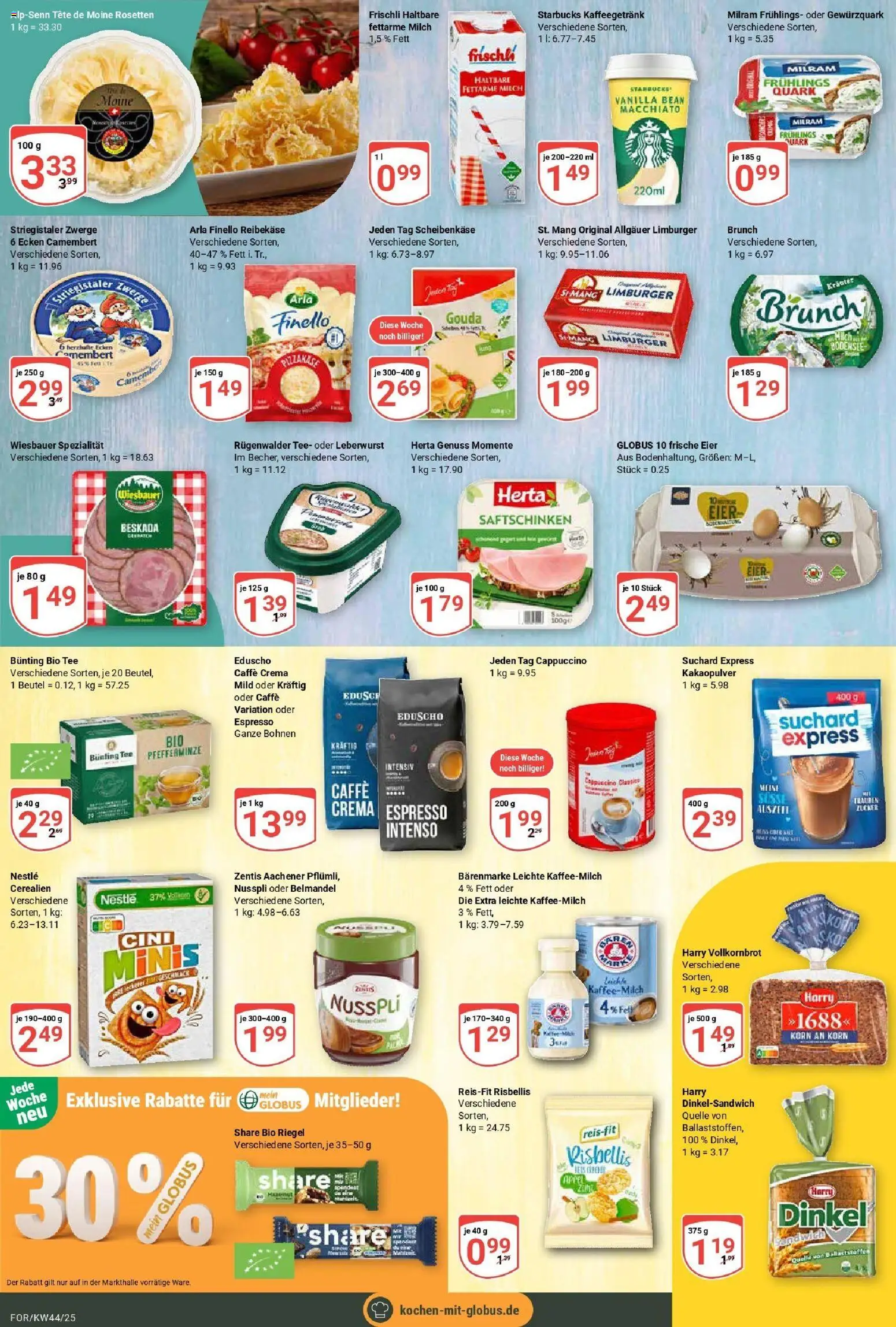 Globus prospekt Forchheim	 – gültig ab 26.10.2025 | Seite: 11 | Produkte: Milch, Gouda, Zucker, Reibekase