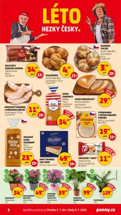 Penny Market leták - Čtvrtečník od 03.07.2025 | Strana: 3 | Produkty: Monstera, Croissant 7 Days, Toustový chléb, Dort