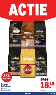 Makro - Folder - Voorbeeld van een folder van Makro, geldig van 28.01.2026 | Pagina: 35 | Producten: Koffiebonen, Lavazza, Zak, Cappuccino