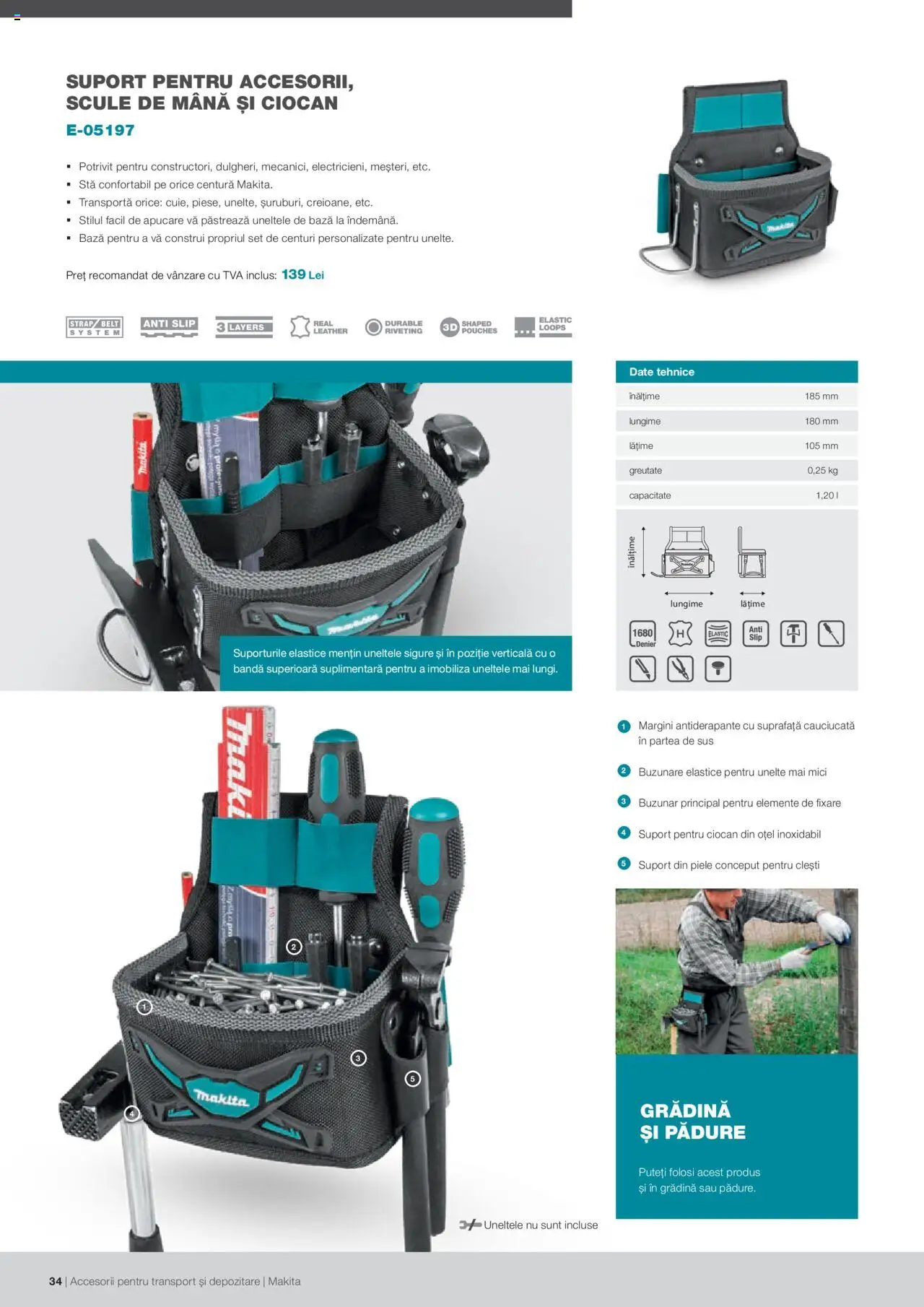 Makita catalog - Accesorii pentru transport si depozitare   – valabil de la 06.09.2021 | Pagină: 34