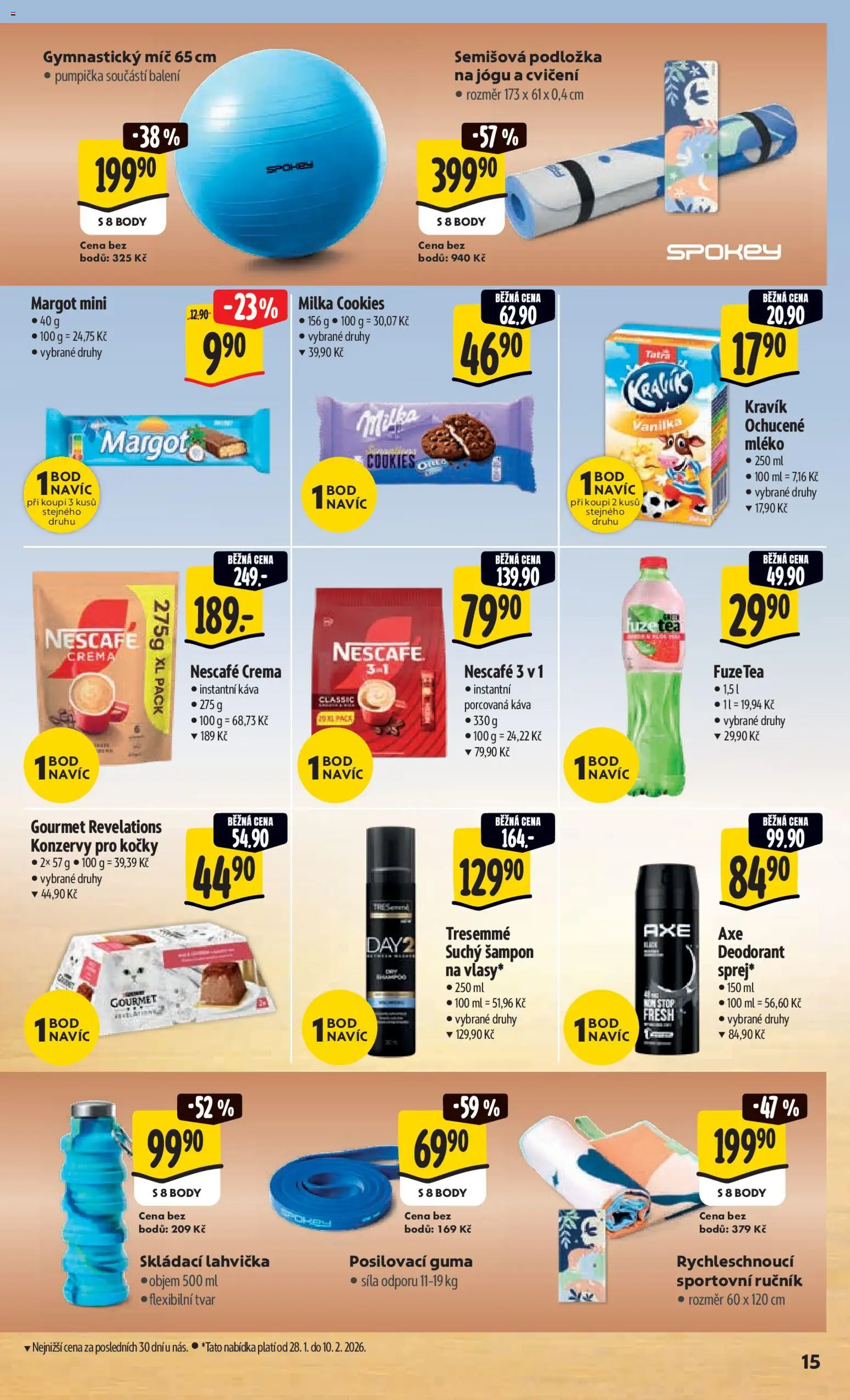 Albert leták - Hypermarket od 28.01.2026 | Strana: 22 | Produkty: Konzervy pro kočky, Nescafé, Suchý šampon, Posilovací guma