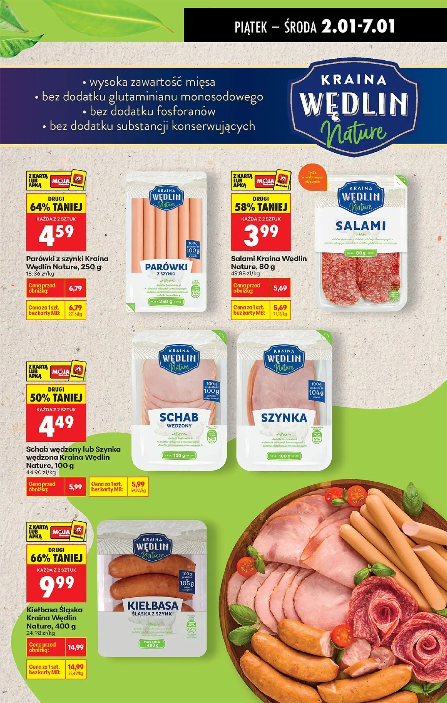 Biedronka gazetka - Oferta w tym tygodniu od 31.12.2025 | Strona: 45 | Produkty: Karta, Schab, Parówki z szynki, Parówki