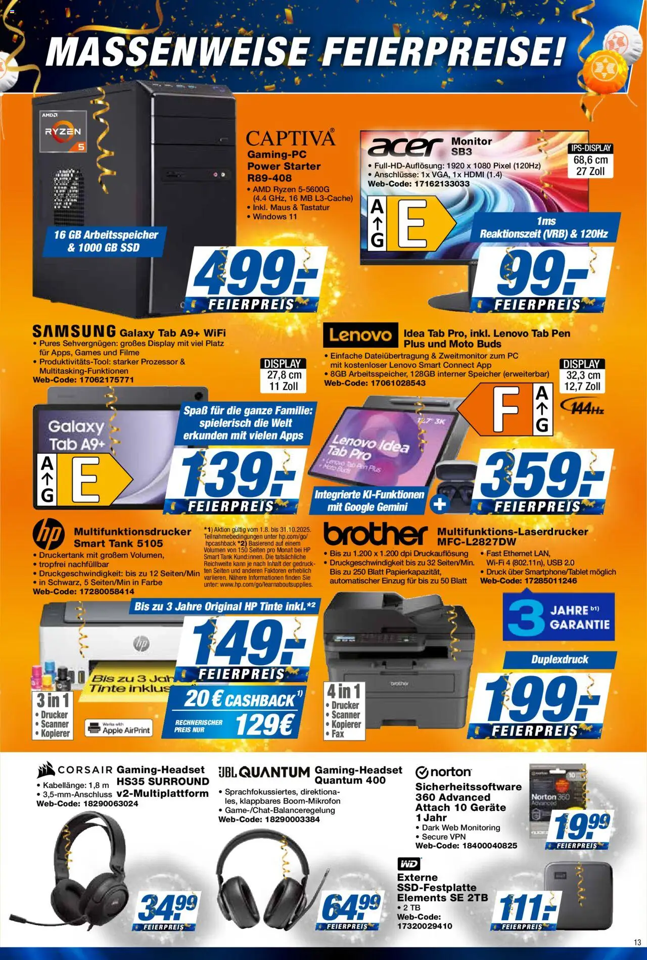 Expert Prospekt 	 – gültig ab 10.10.2025 | Seite: 13 | Produkte: HP, Samsung, PC, Tastatur