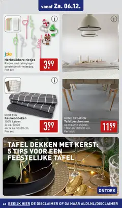 Aldi folder week 49 - Voorbeeld van een folder van Aldi, geldig van 01.12.2025 | Pagina: 63 | Producten: Tafel