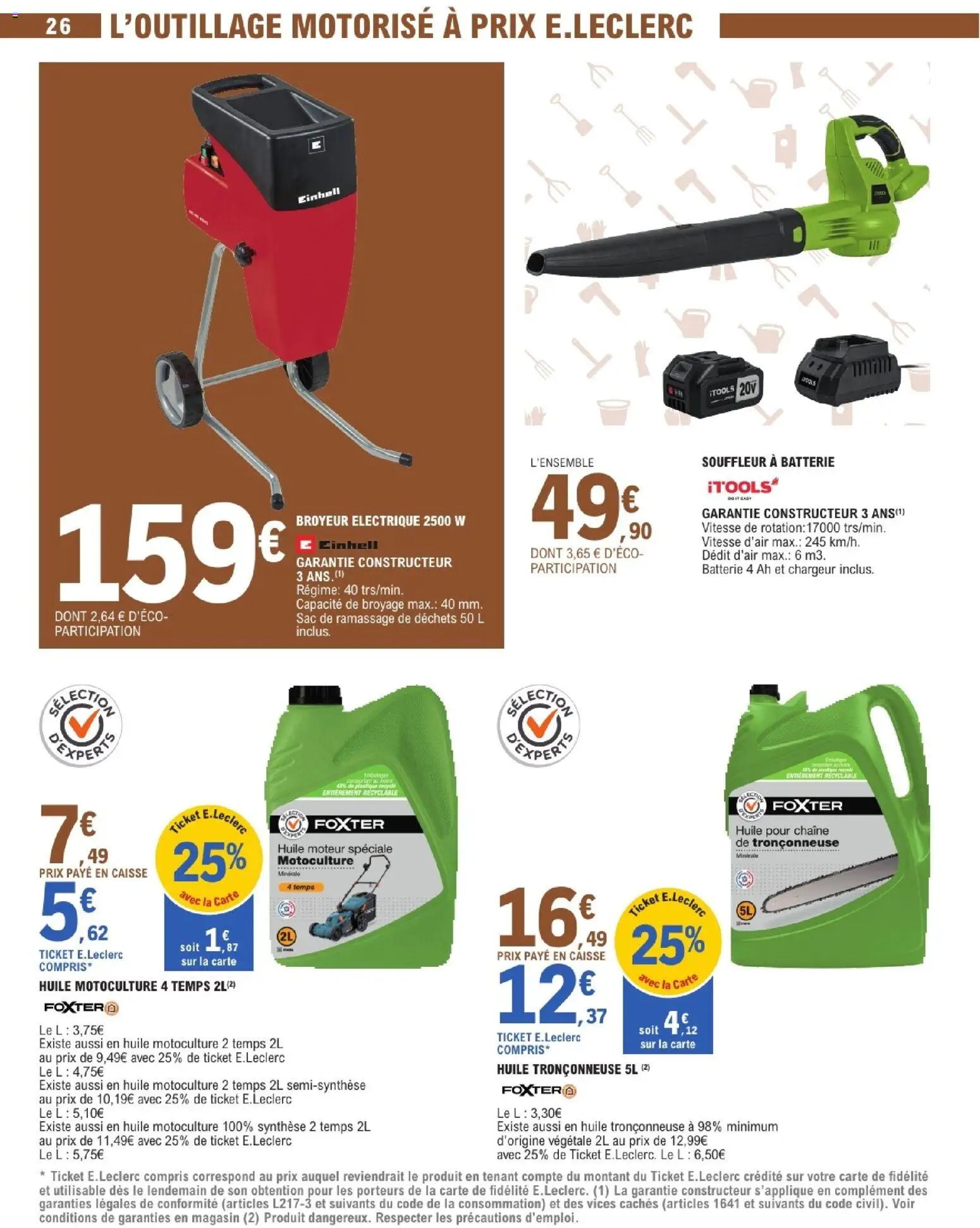 {H1} | Page: 26 | Produits: Sac, Broyeur, Tronçonneuse, Huile