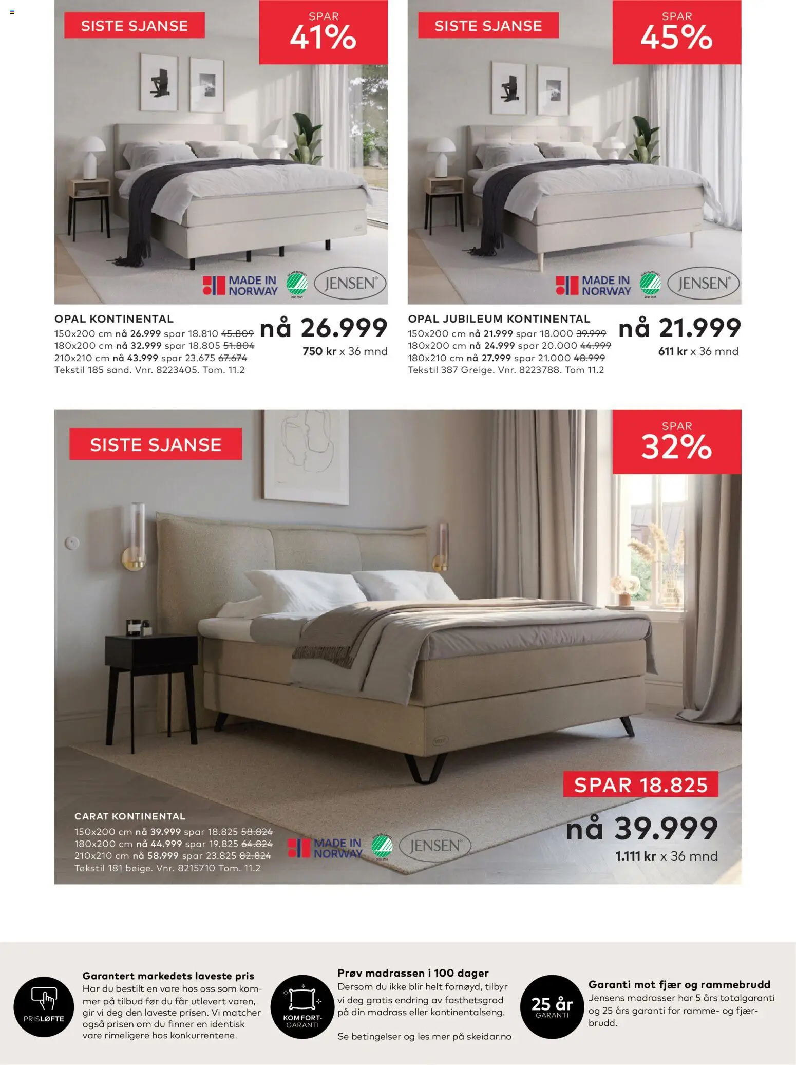 {H1} | Side: 8 | Produkter: Kontinentalseng, Madrass