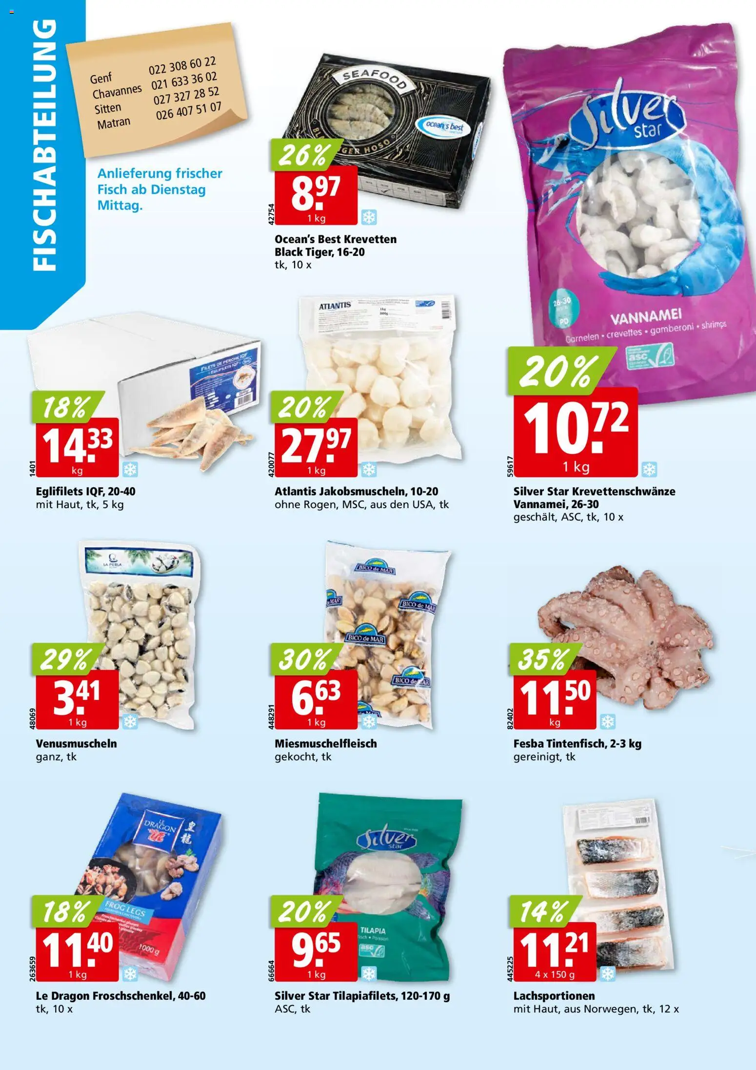 Aligro Aktionen Chavannes, Matran, Genf, Sitten – gültig ab 23.02.2026 | Seite: 16 | Produkte: Garnelen, Fisch